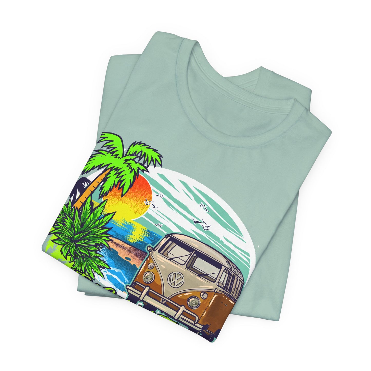 Old Bus Retro Poster Graphic Design Tee, Old Bus Shirt, Vintage Tees, Art Design T-Shirt, Graphic Tee, Retro Art Shirts