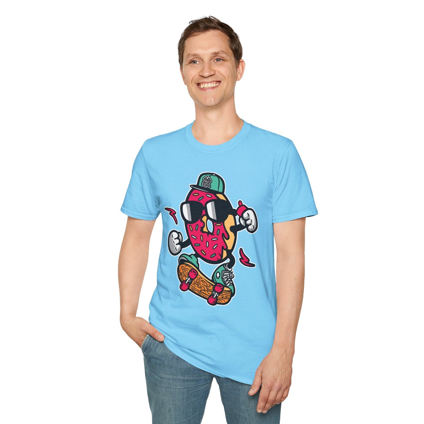 Cartoon T Shirt Animation Tee Funny Art Graphic Shirt Unisex Gildan Softstyle 64000