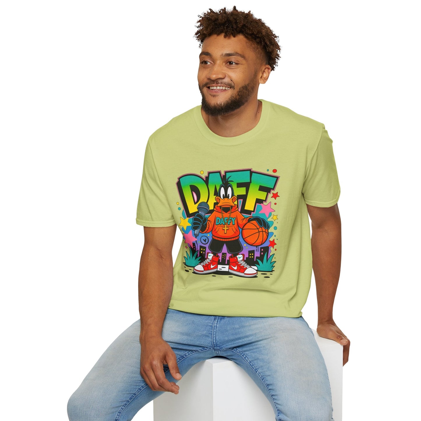 Unisex Cartoon T Shirt With Animation Design Funny Animals Tee Gildan Softstyle 64000