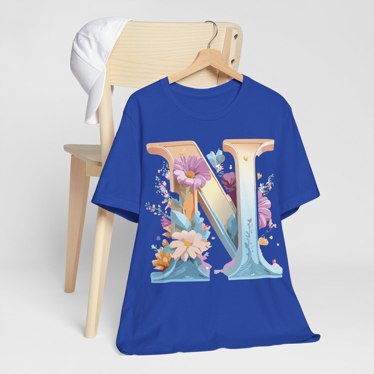 Letter N Shirt Unisex Graphic Tee By Adelpha Vintage Inspired Artwork Short Sleeve