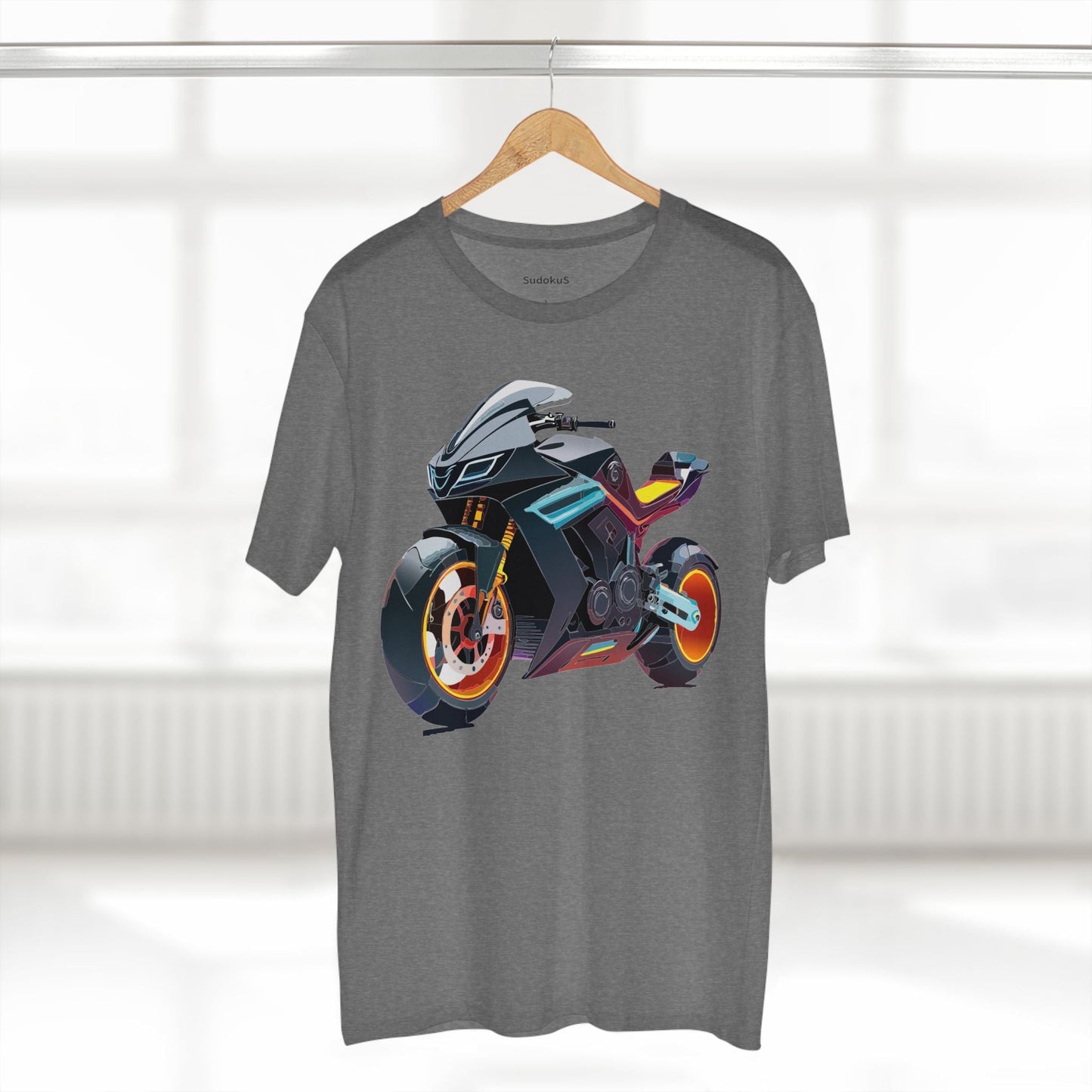 Moto Bike Graphic Unisex 100 Cotton Staple Tee 34