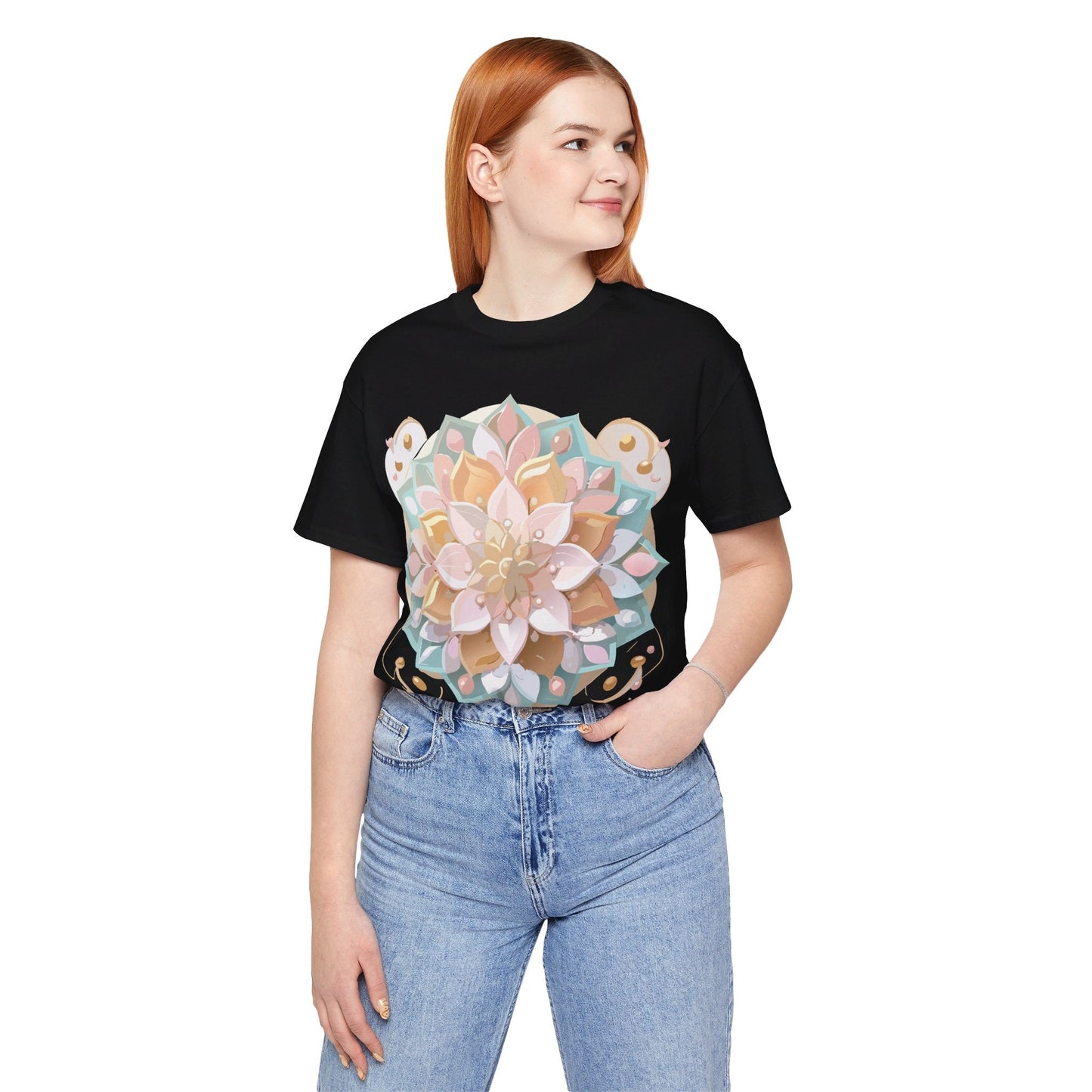 Adelpha Mandala Graphic Tee Unisex Short Sleeve Jersey Shirt Vintage Inspired Artwork