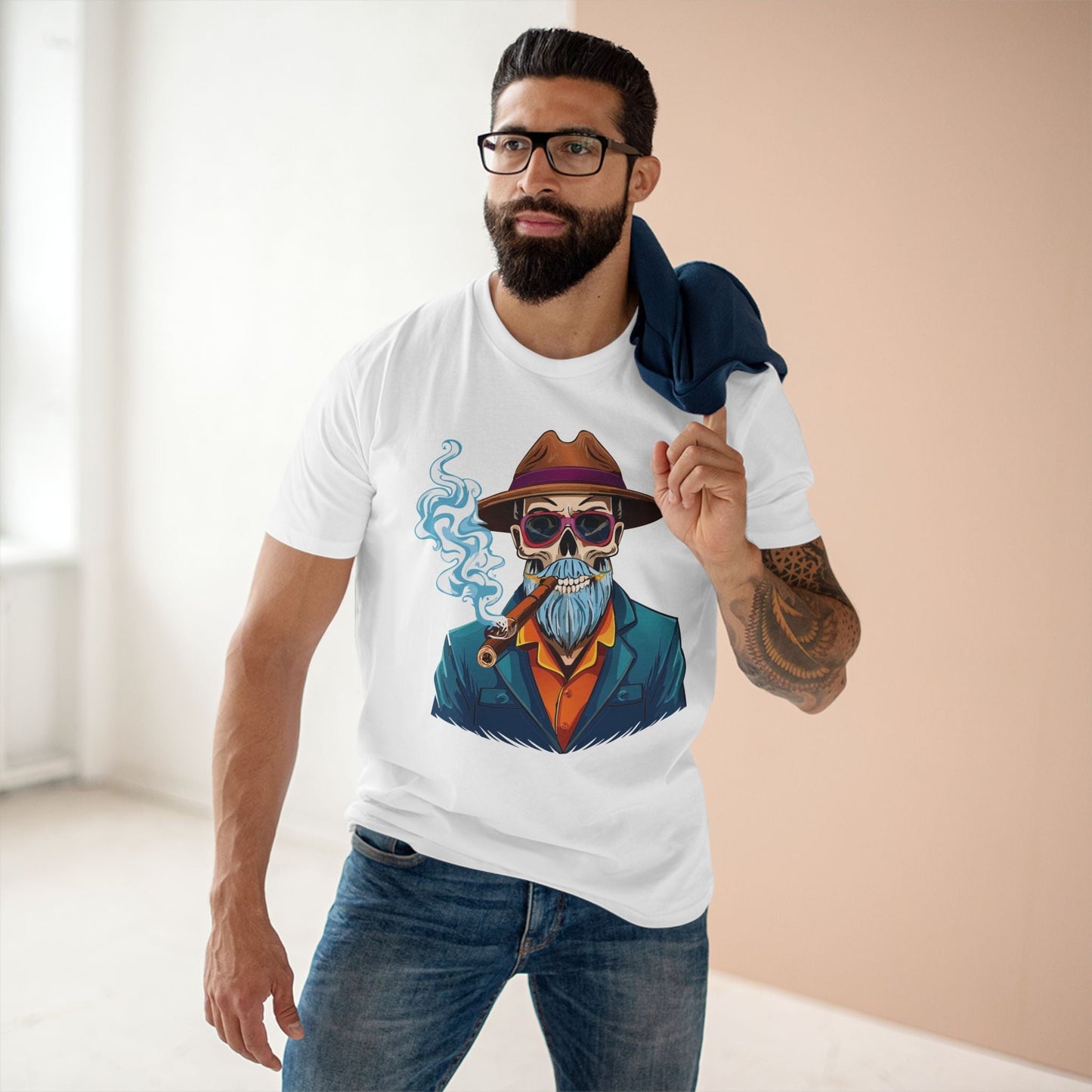 Skull Shirt Skeleton Tee Unisex Premium Cotton Art Design Original By Retro2Nova Exclusive Collection