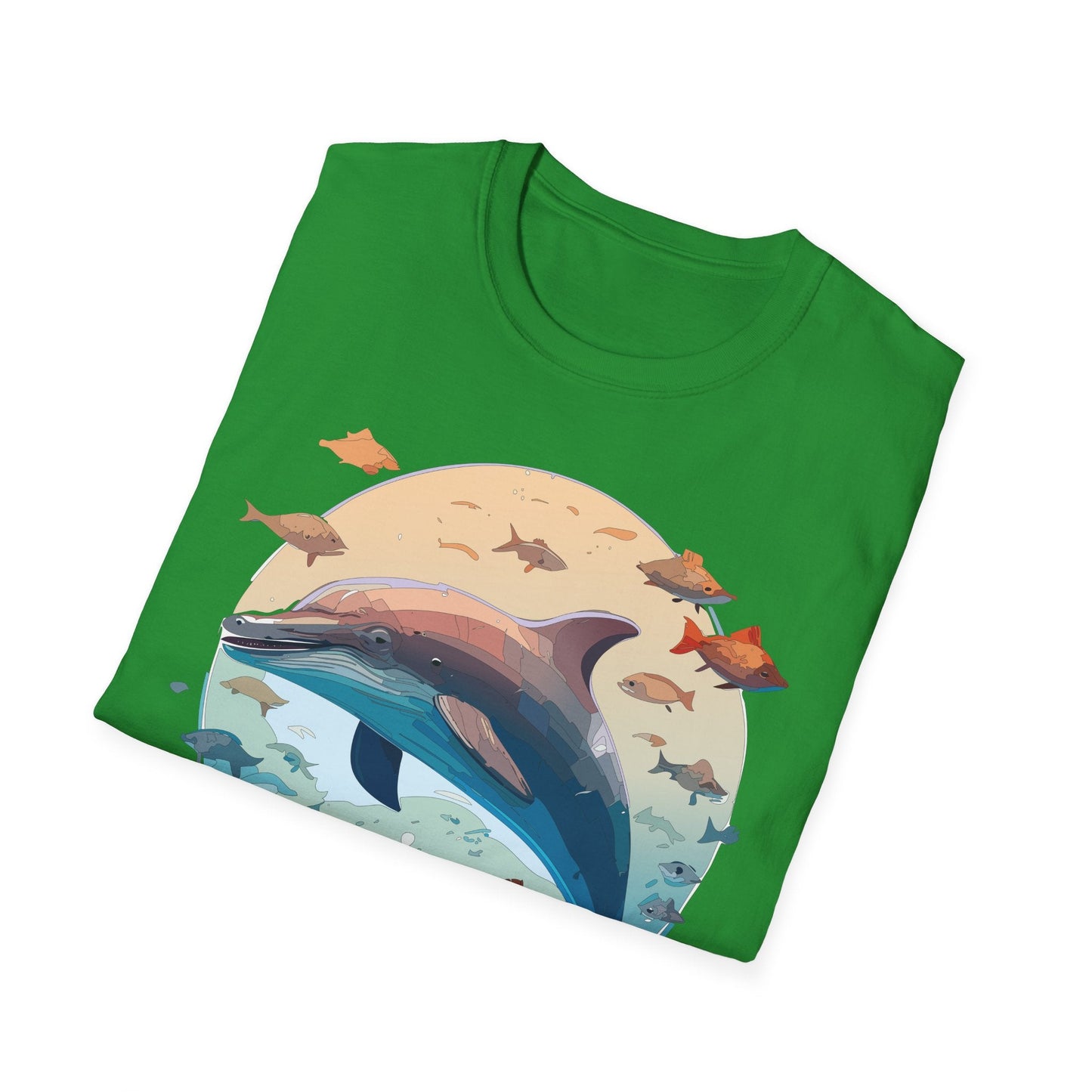 Dolphin Shirt Unisex Softstyle T Shirt 64000 100 Percent Ring Spun Cotton Tee For Everyday Comfort