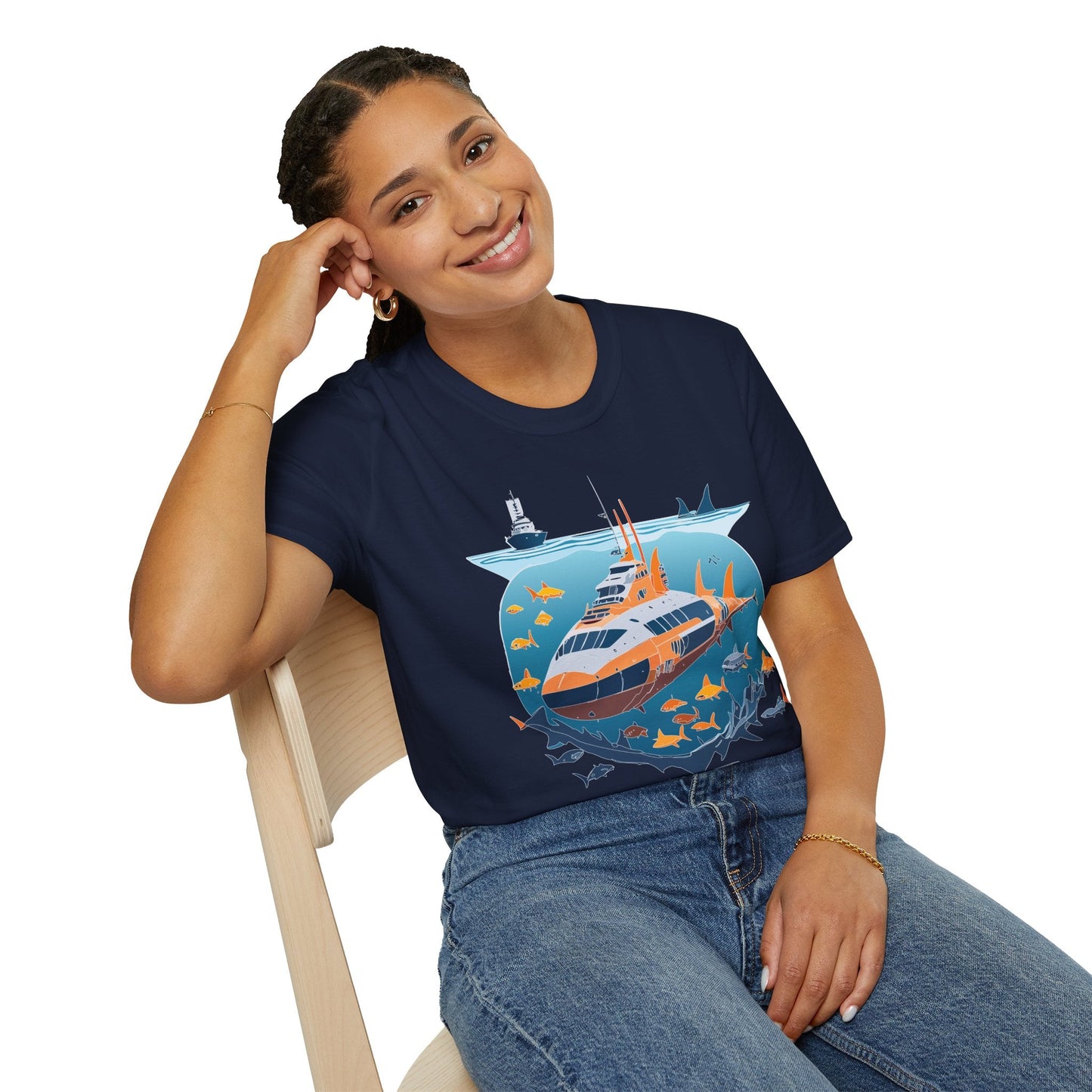 Ocean Graphic Unisex Softstyle Cotton Tee 15