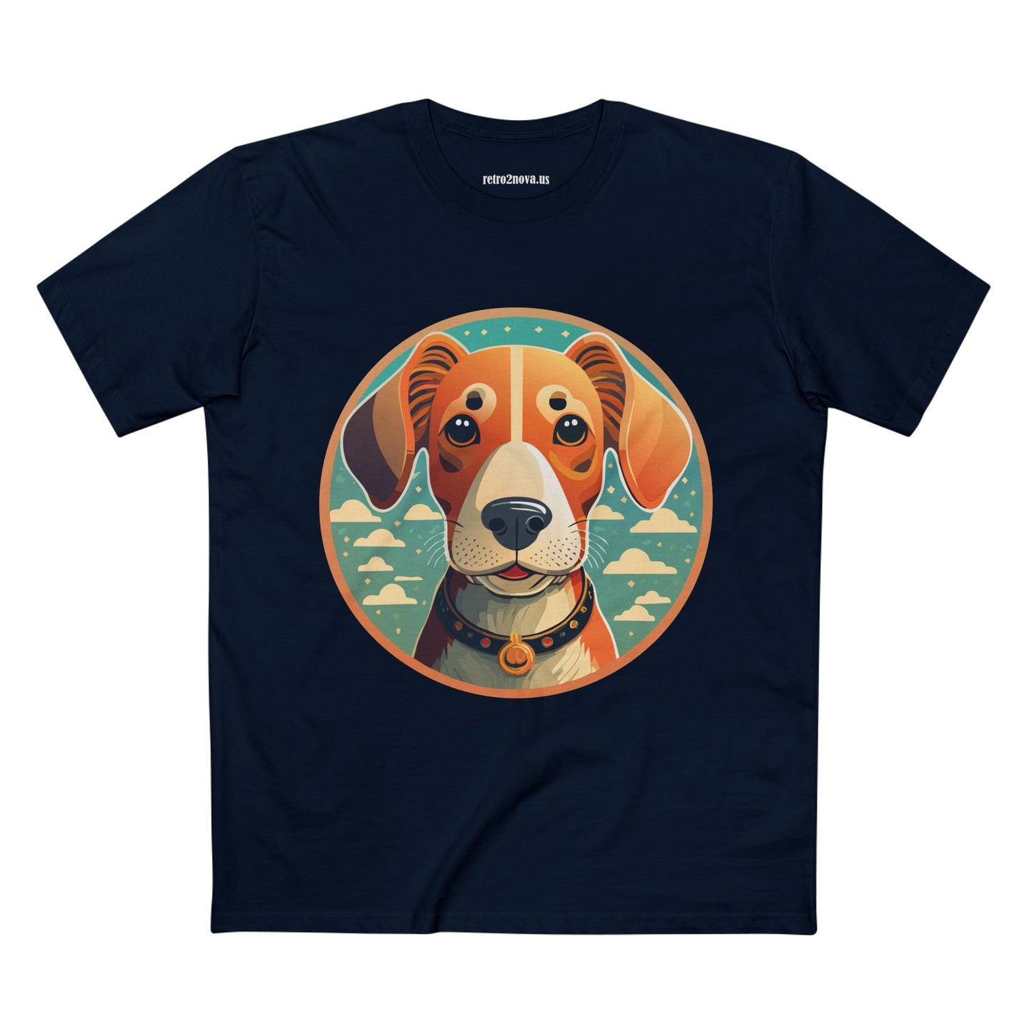 Dog Animal Art Shirt For Unisex Premium Cotton Tee By Retro2Nova With Original Art Design Built For Everyday Comfort