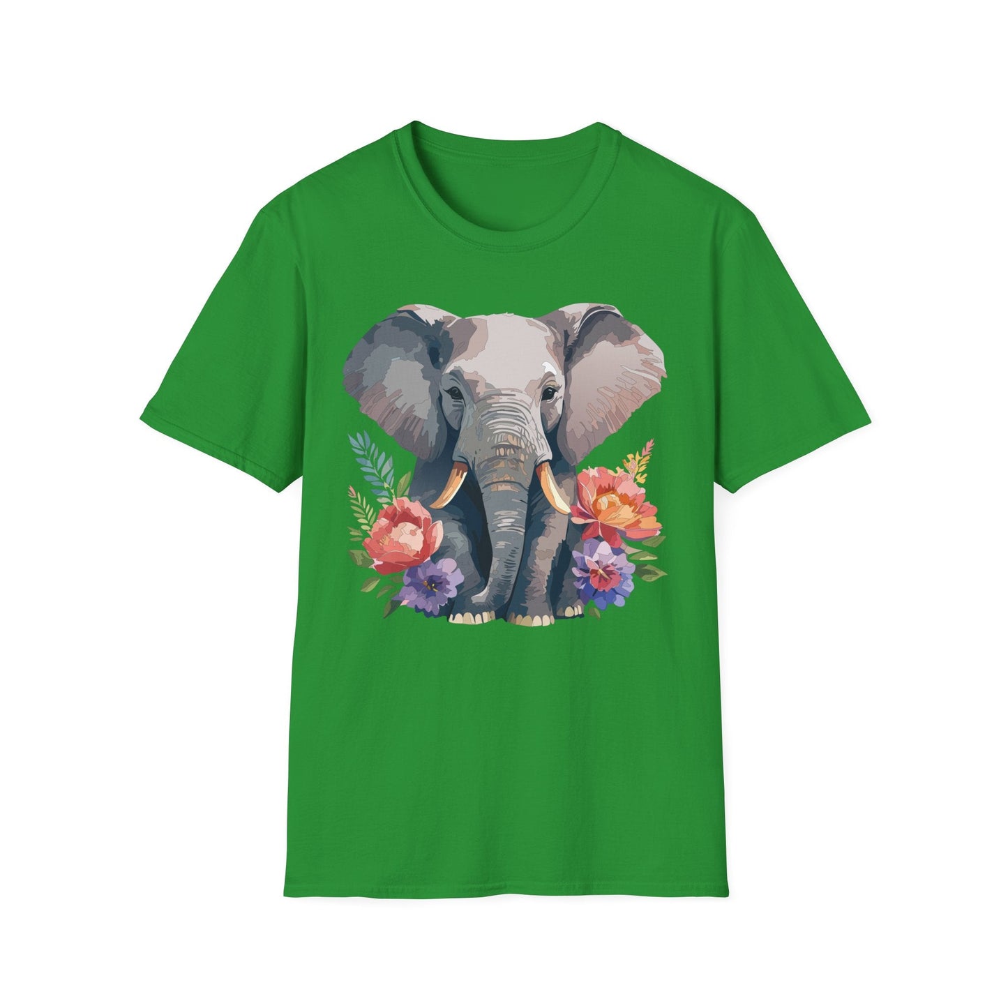 Elephant T Shirt Unisex Gildan Softstyle 64000 100 Percent Ring Spun Cotton Casual Tee
