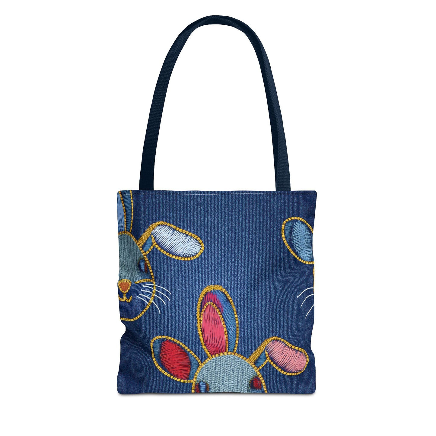 Denim Fabric Imitation Print Unisex Canvas Bag Poly Spun 3 Sizes Tote Bag 192