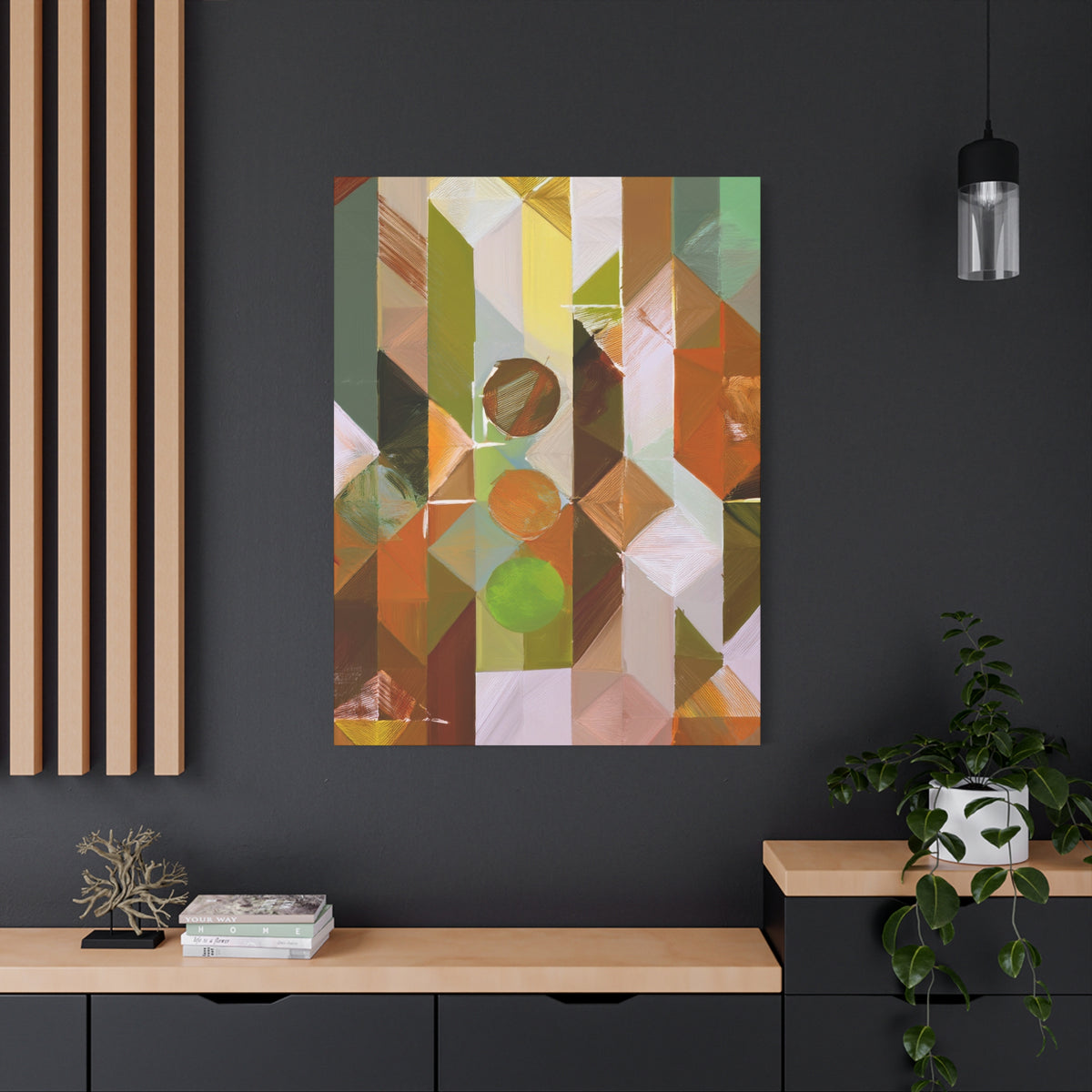 Abstract Geometric Painting Print Canvas 20x24,20x30,24x30 24x32,24x36,30x40 32x48,36x48,40x60 Pine-Wood Inner Frame ABS-56