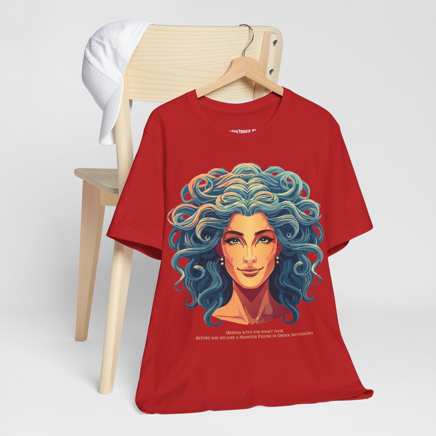 Medusa Goddess Shirt Unisex Graphic Tee by Retro2Nova Vintage Style Cotton Short Sleeve