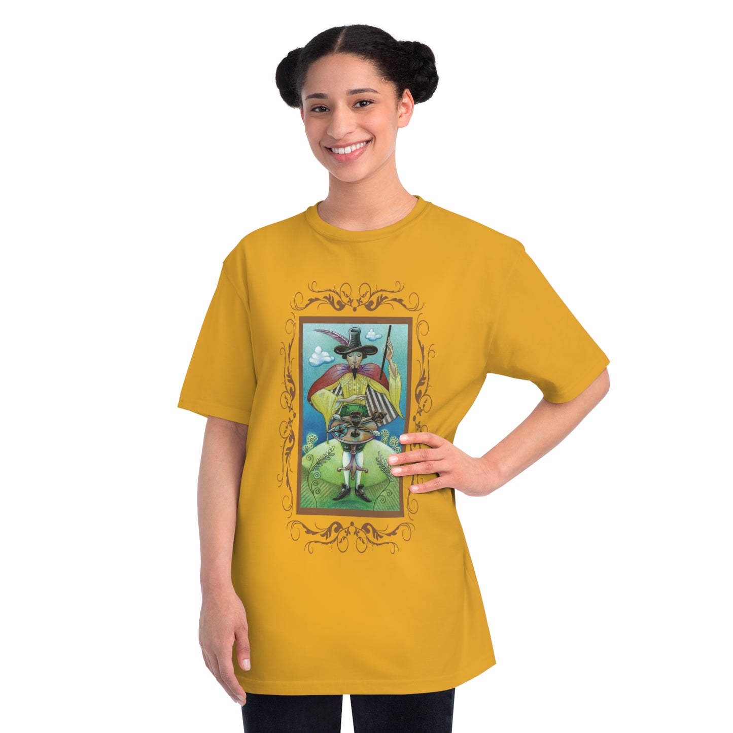 T-Shirt aus Bio-Baumwolle, Unisex, mit Tarotkarten