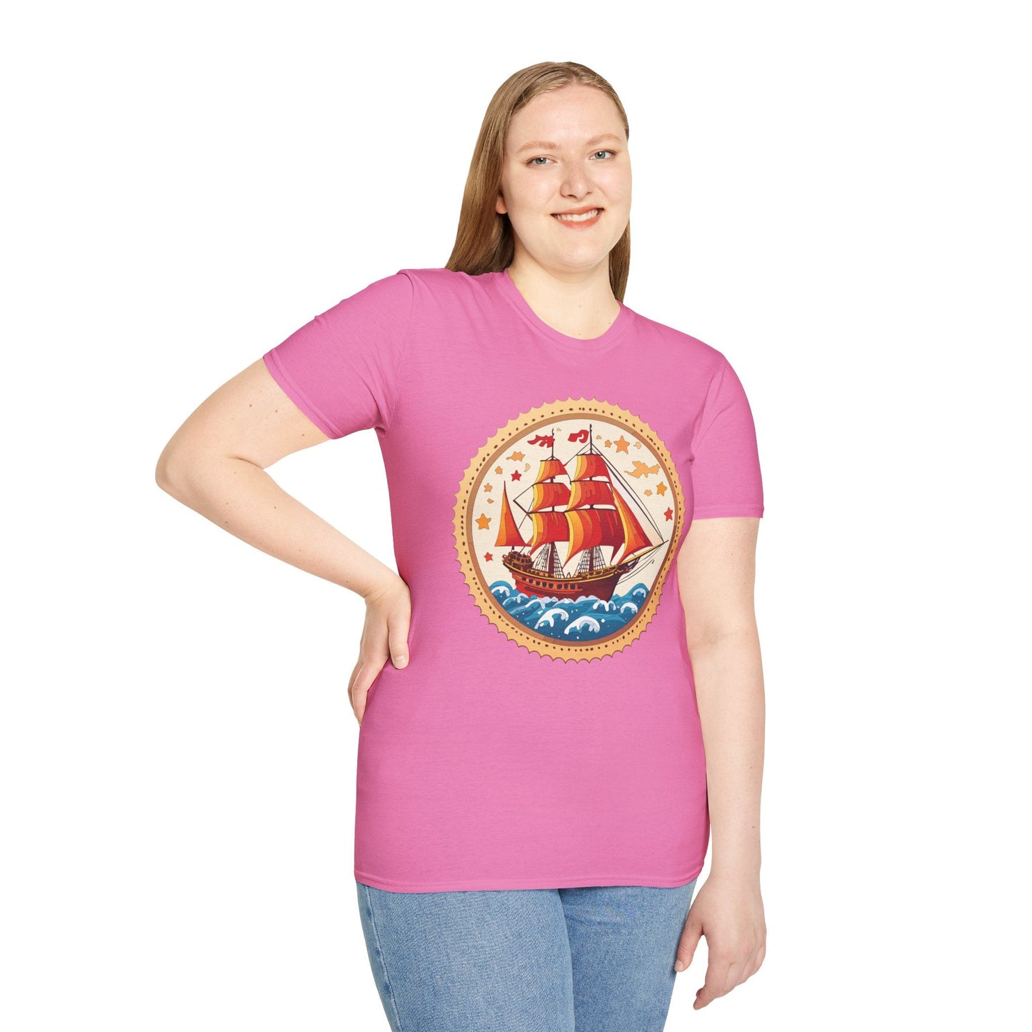 Ship T Shirts Frigate Vessel Tee Shirt Unisex Short Sleeve Gildan Softstyle 100 Percent Cotton