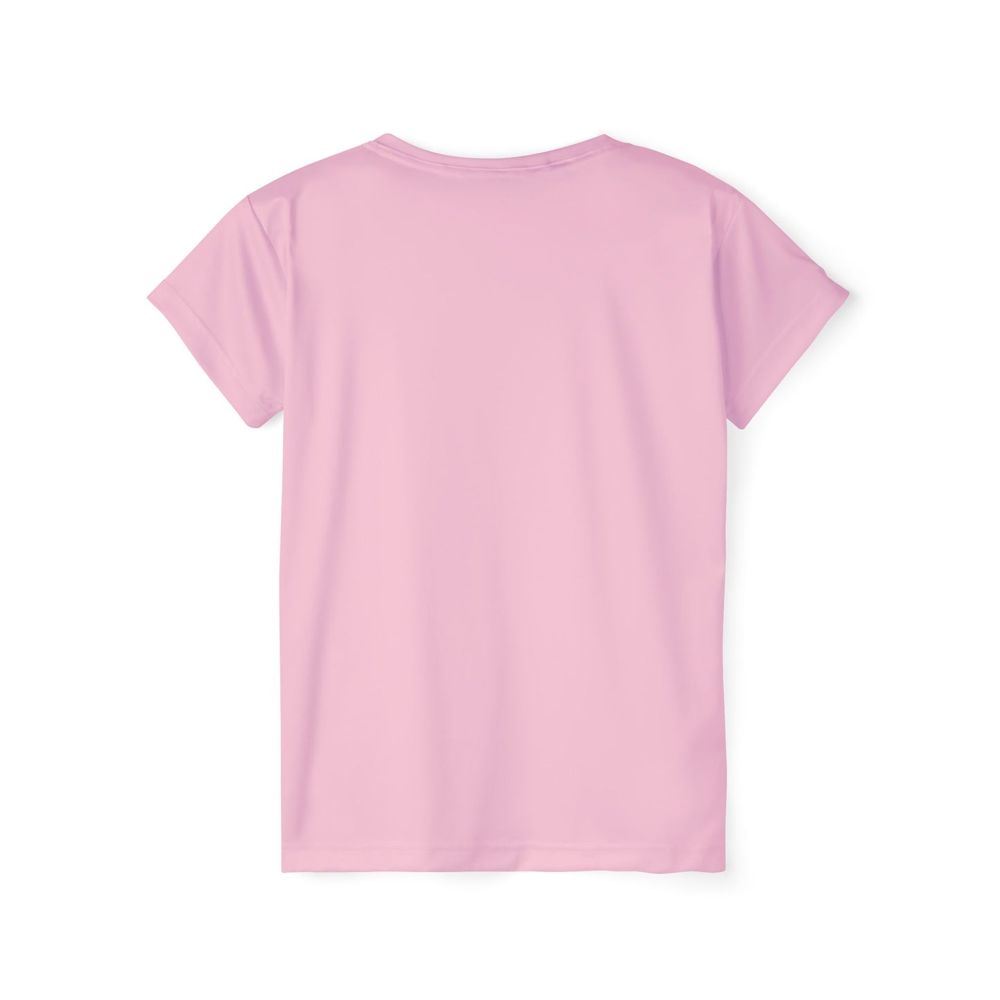 Pastel Petal Pink Women's Sports Jersey Short Sleeves 100% Poly Solid Ligh Pink Color Print Athletic Tee