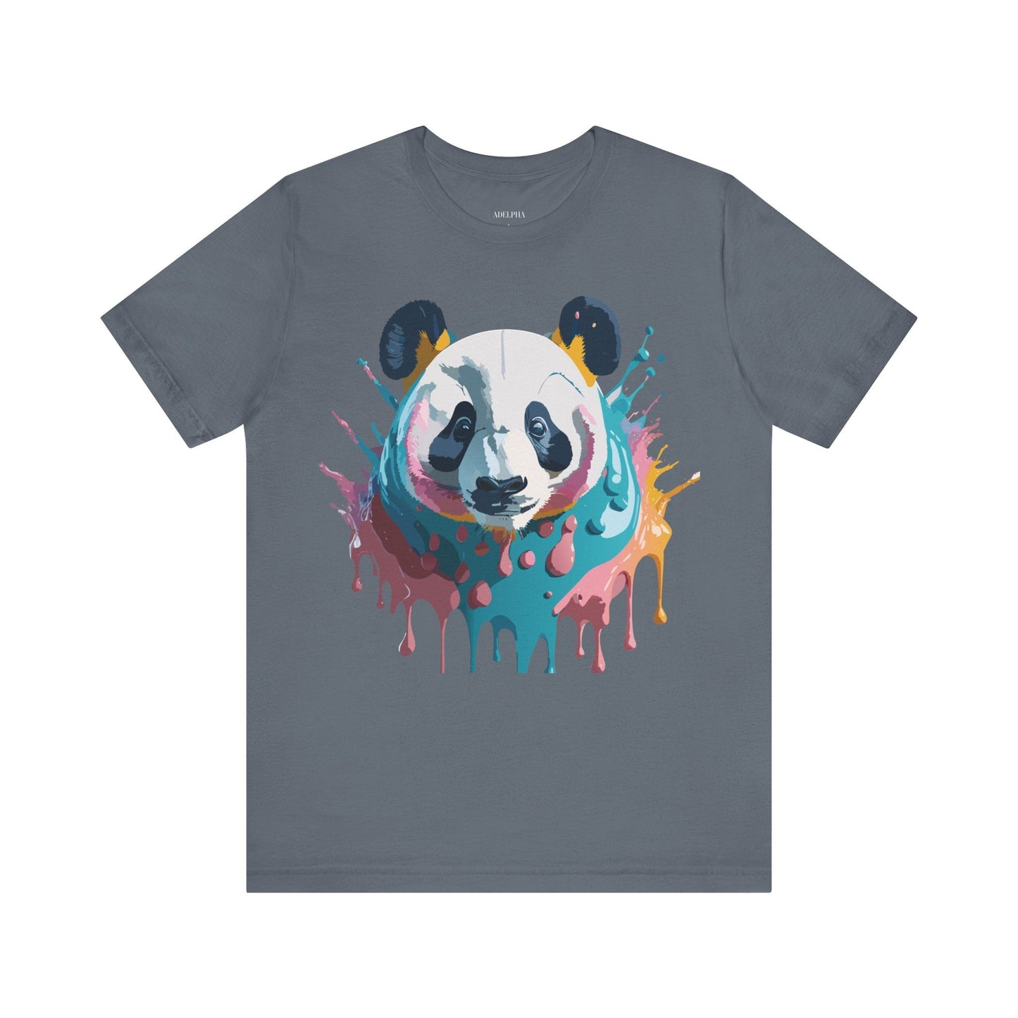 Panda Graphic Tee Unisex Short Sleeve Art Design By Adelpha Vintage Inspired Shirt