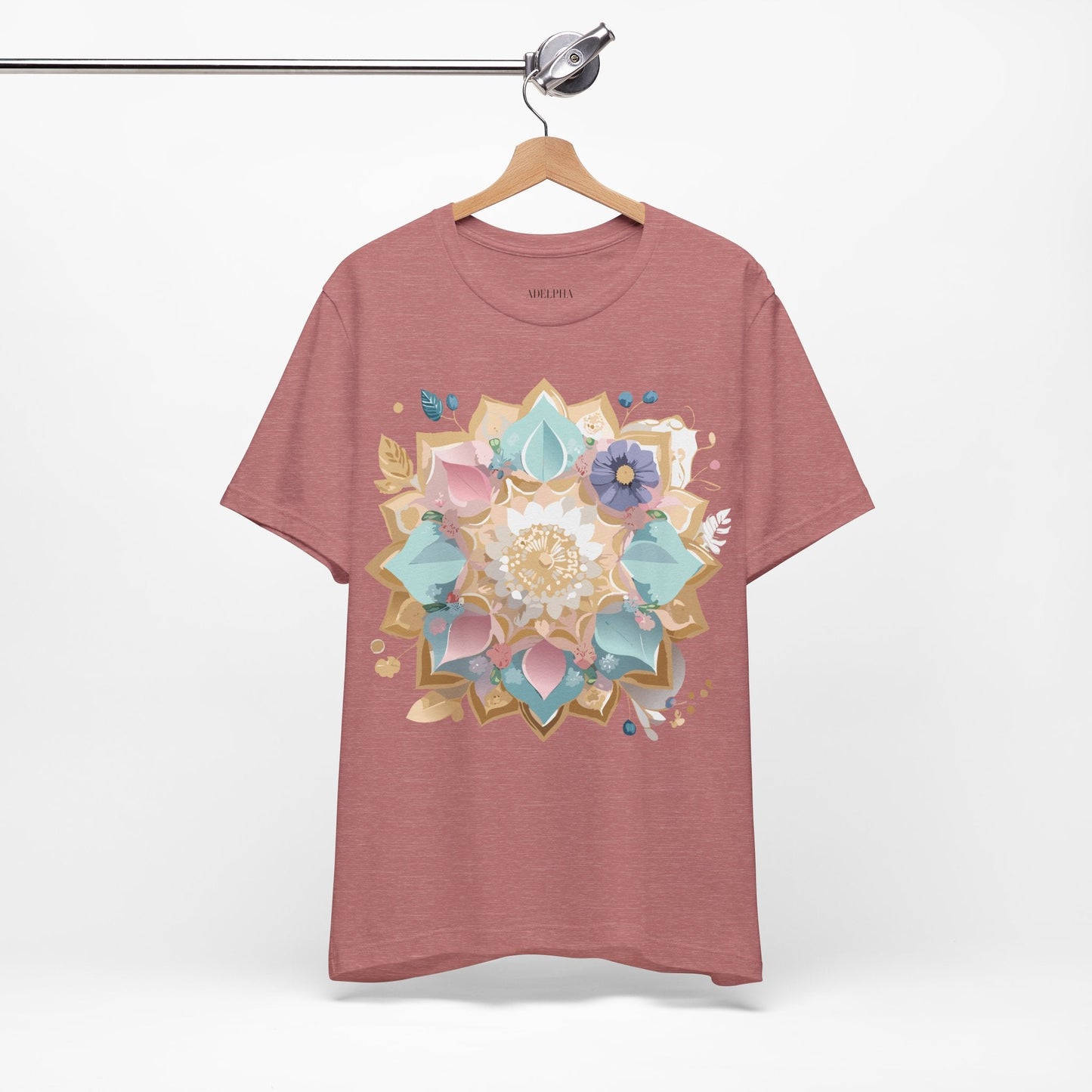 Adelpha Mandala Graphic Tee Unisex Jersey Short Sleeve Vintage Inspired Artwork Shirt