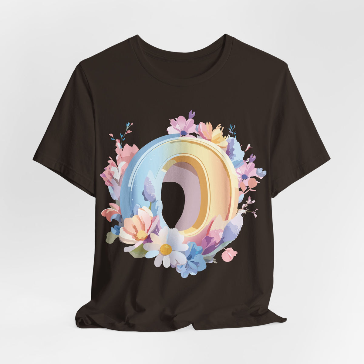 Letter O Graphic Unisex Cotton Bella+Canvas Tee with Art Letter Design