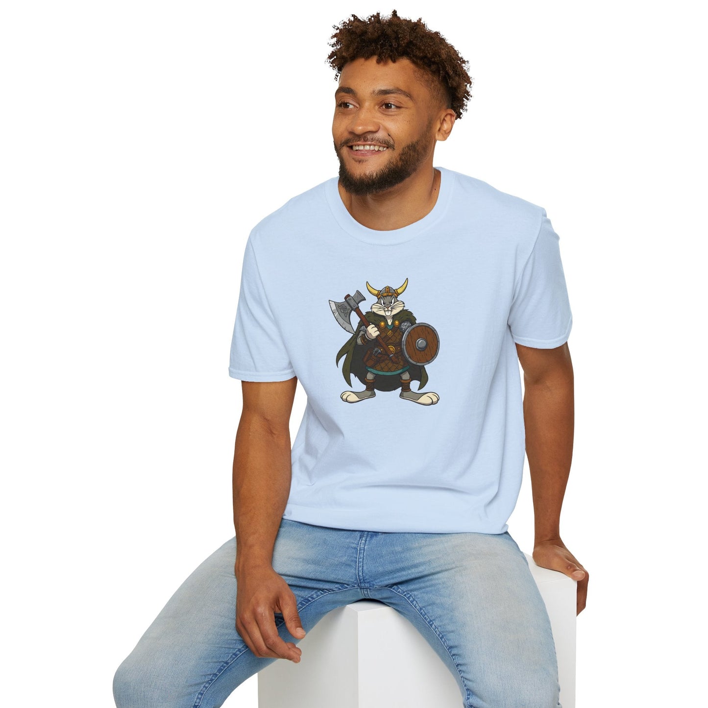 Bugs Bunny T Shirt Cartoon Design Unisex Graphic Tee Gildan Softstyle 64000 Animation Artwork