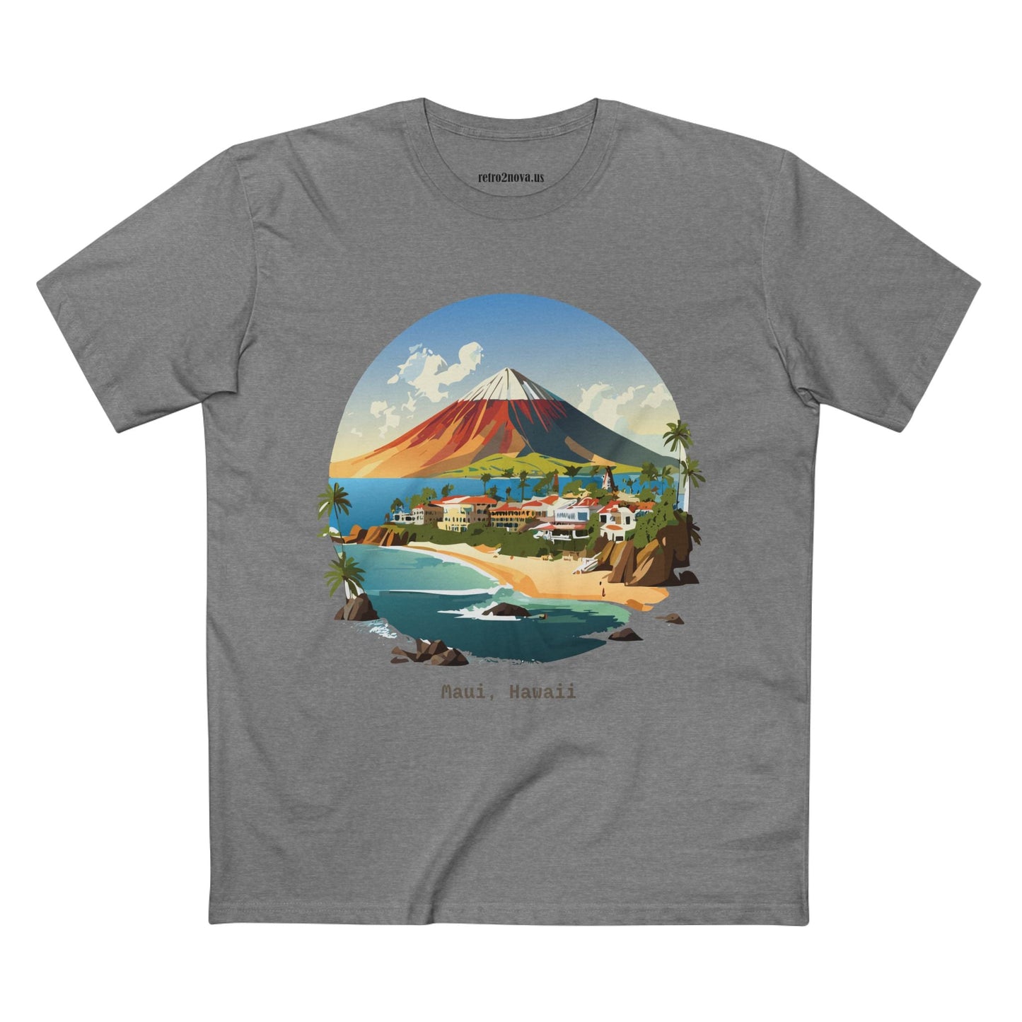 Unisex Travel Shirt Hawaii Style Original Art Design Tee TT-37 Premium Cotton Breathable Comfort