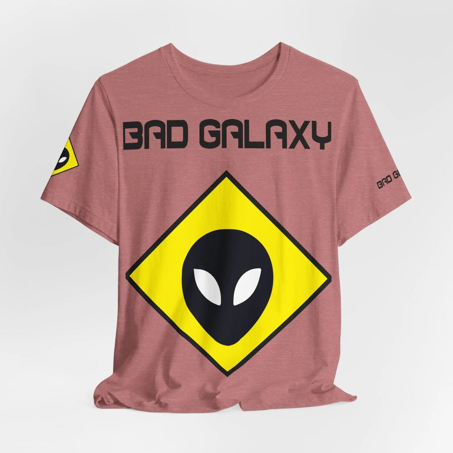 Bad Galaxy Tee Shirt With Alien 100 Percent Cotton Made In USA Eco Friendly Inks