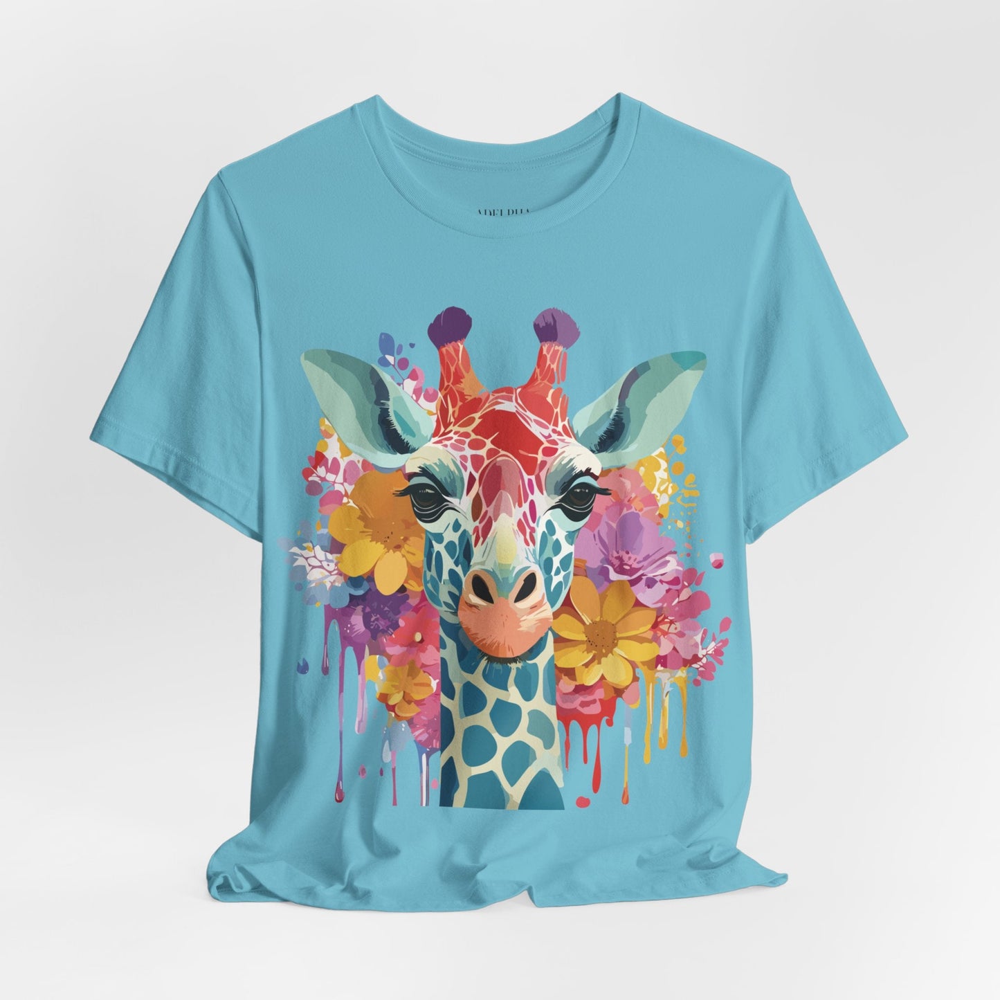 Giraffe Graphic Tee Unisex Vintage Inspired Art Design Adelpha Short Sleeve Shirt