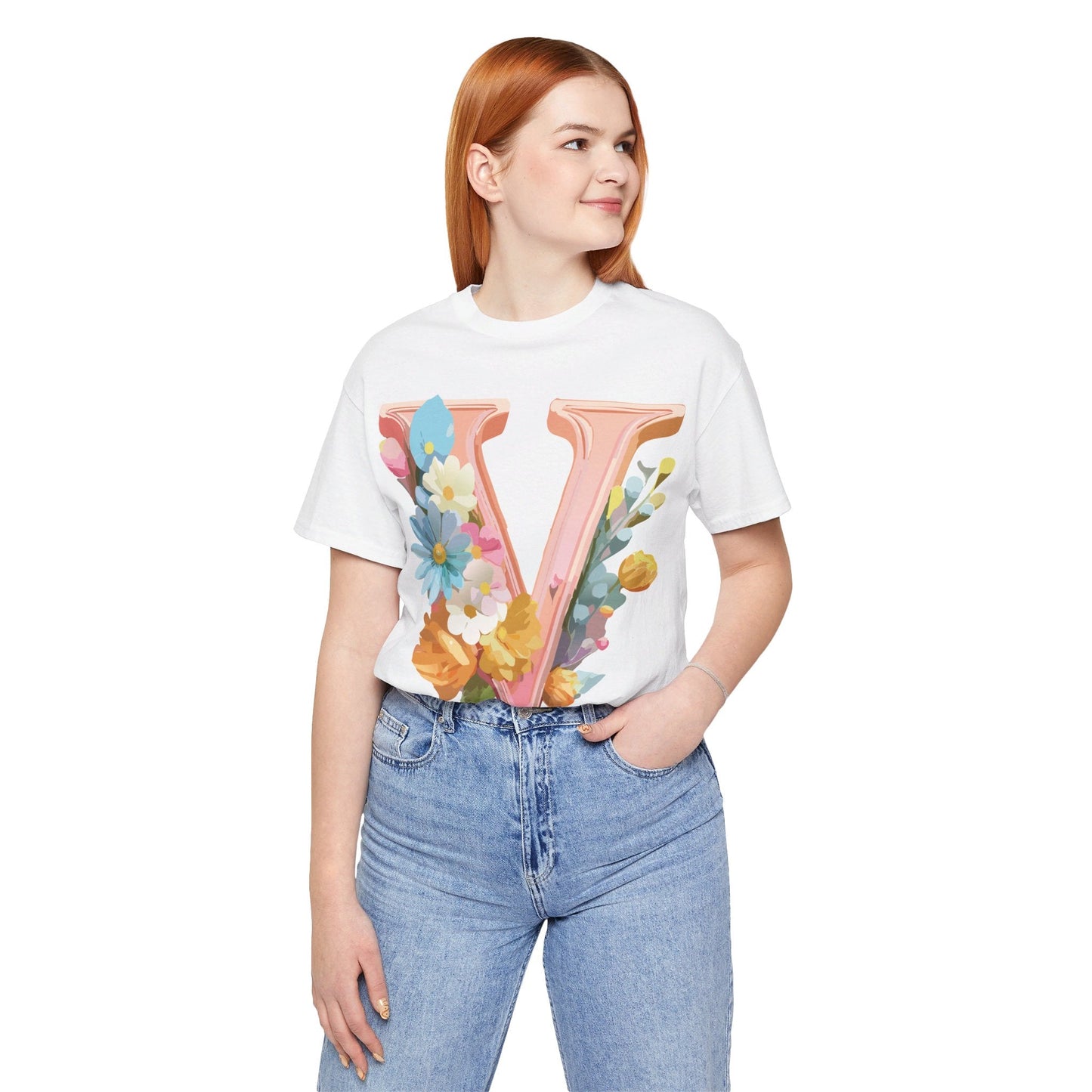 Letter V Shirt Unisex Graphic Tee With Vintage Inspired Artwork From Adelpha Official Edition
