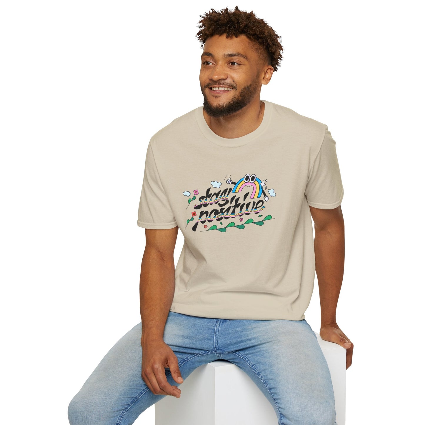 Positive Slogan T Shirts Unisex Softstyle Tee With Positive Words And Good Quotes Gildan 64000