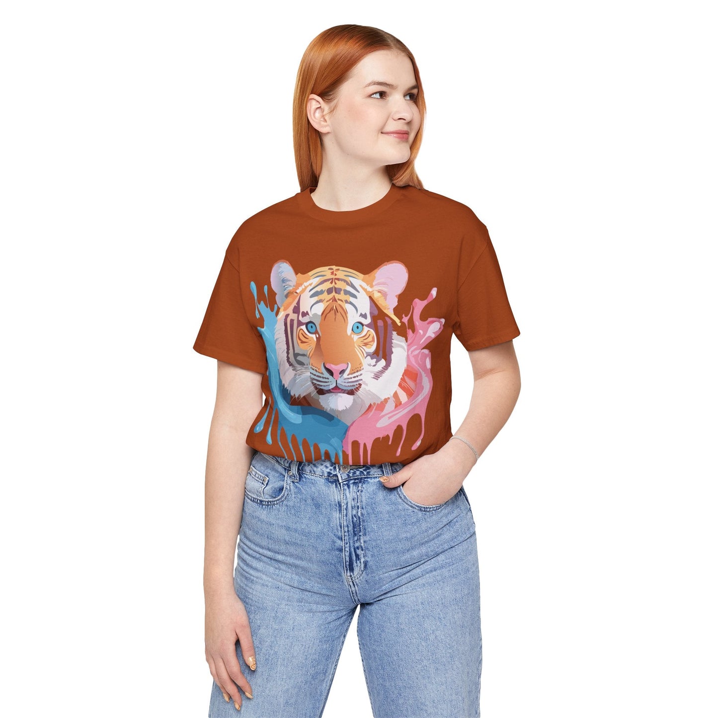 Adelpha Tiger Graphic Tee Premium Unisex Jersey Short Sleeve With Vintage Artwork