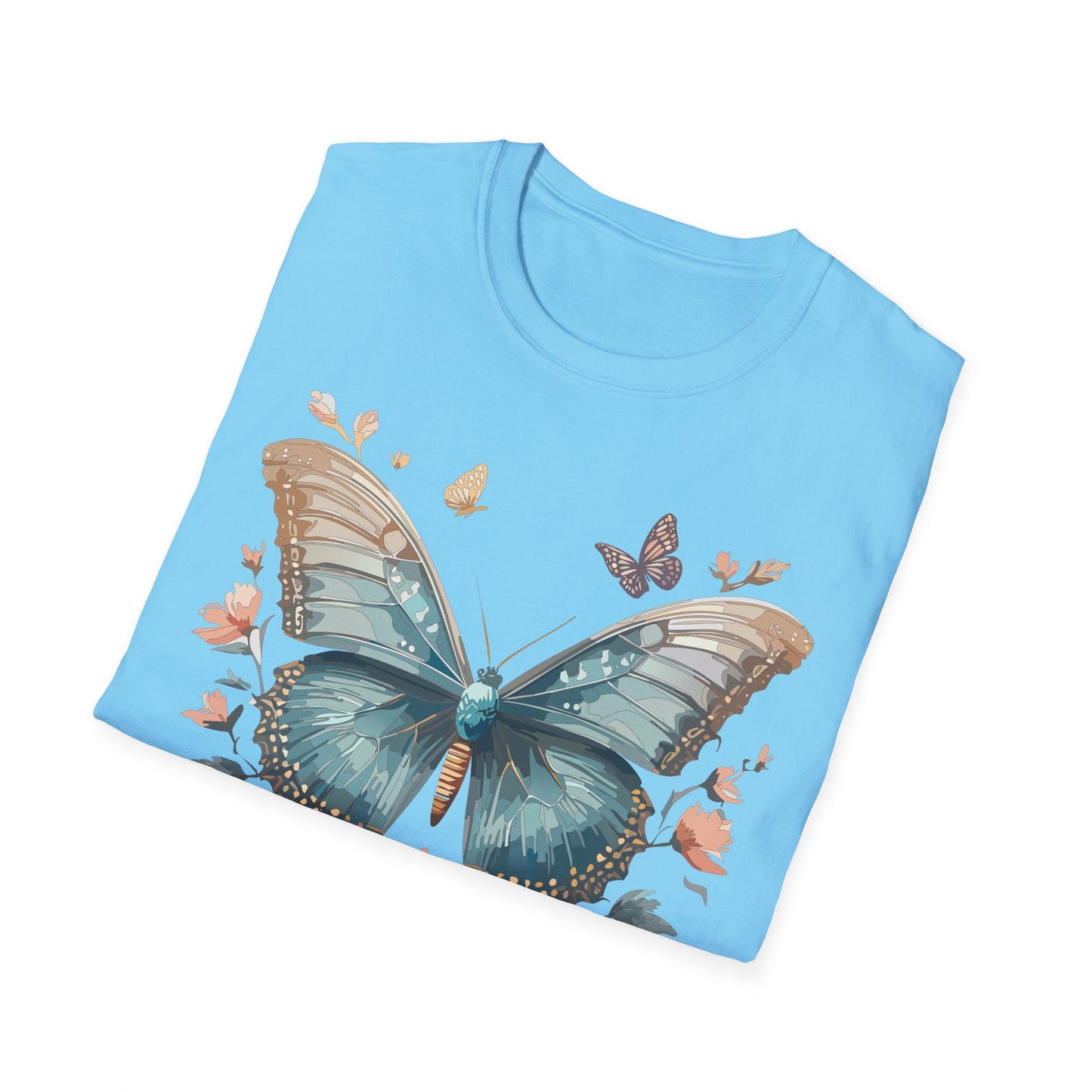 Butterfly Shirt Unisex Monarch T Shirt Gildan Softstyle 64000 Ring Spun Cotton Tee Breathable Comfort