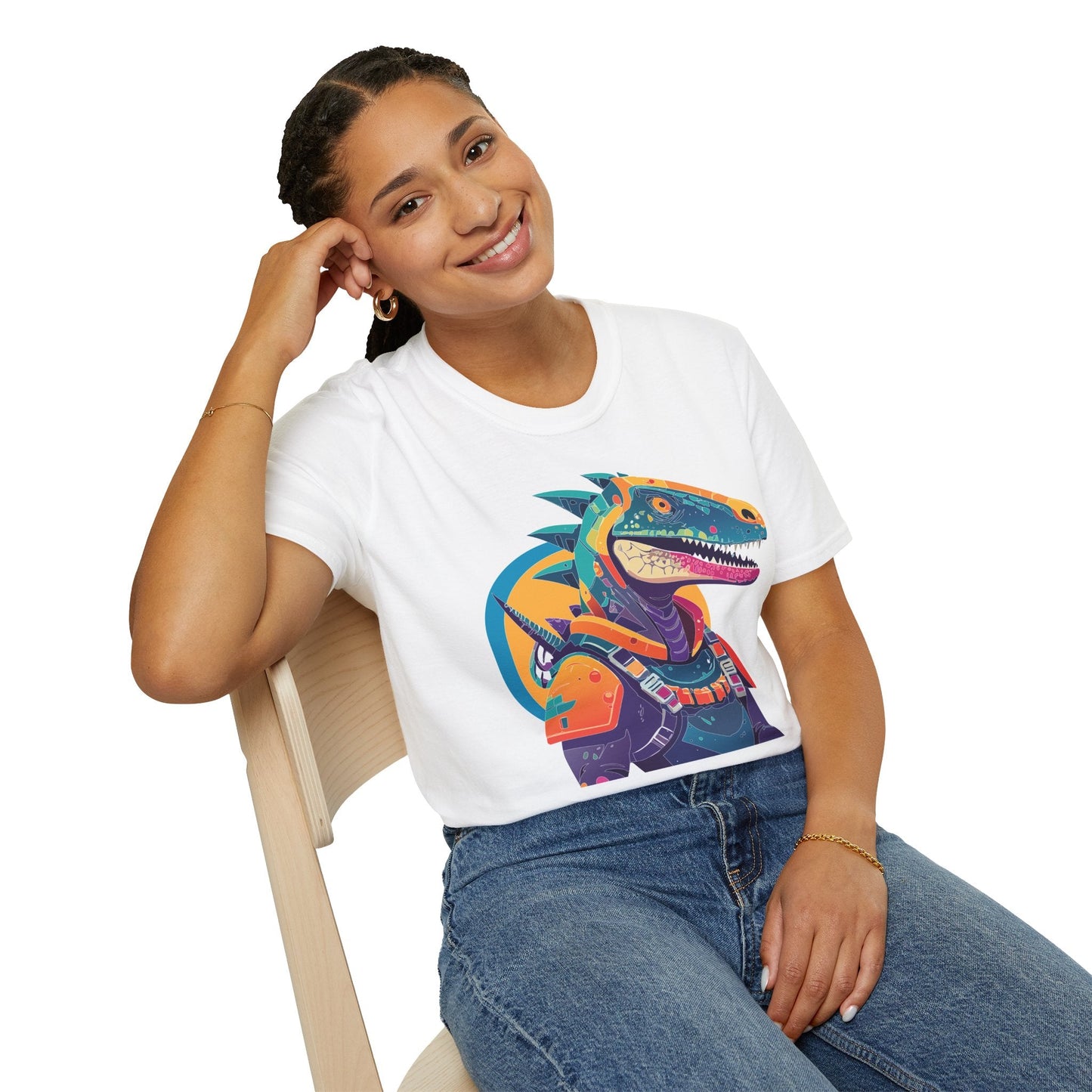 Unisex Alien Cosmos Shirt With Art Design Gildan Softstyle 64000 Short Sleeve Tee