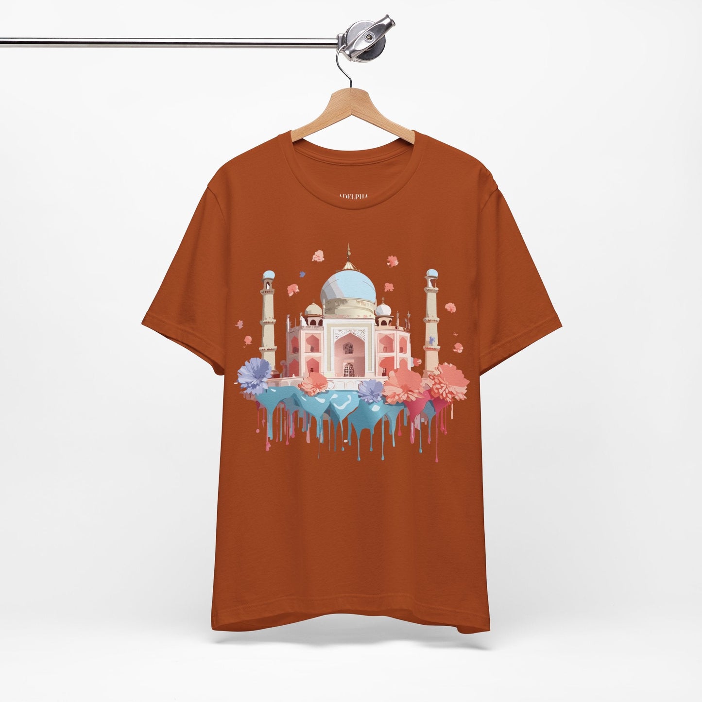 Taj Mahal Graphic Tee Unisex Short Sleeve Shirt By Adelpha Vintage Inspired Artwork
