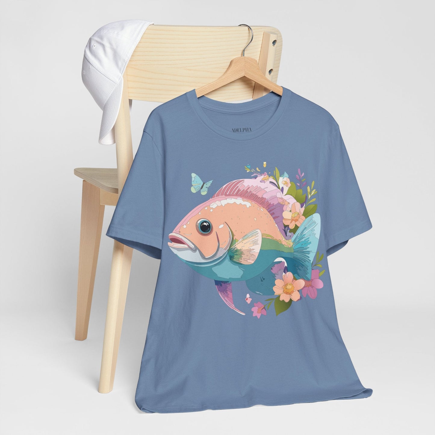 Fish Graphic Unisex 100 Cotton Vintage Artwork Tee 1