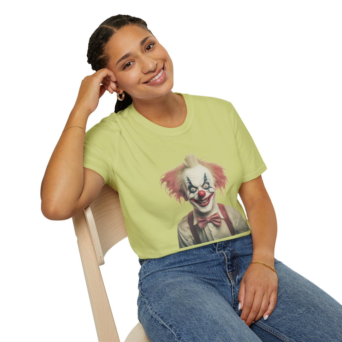 Clown Shirt Circus Tee Gildan Softstyle 64000 One Hundred Percent Ring Spun Cotton Lightweight