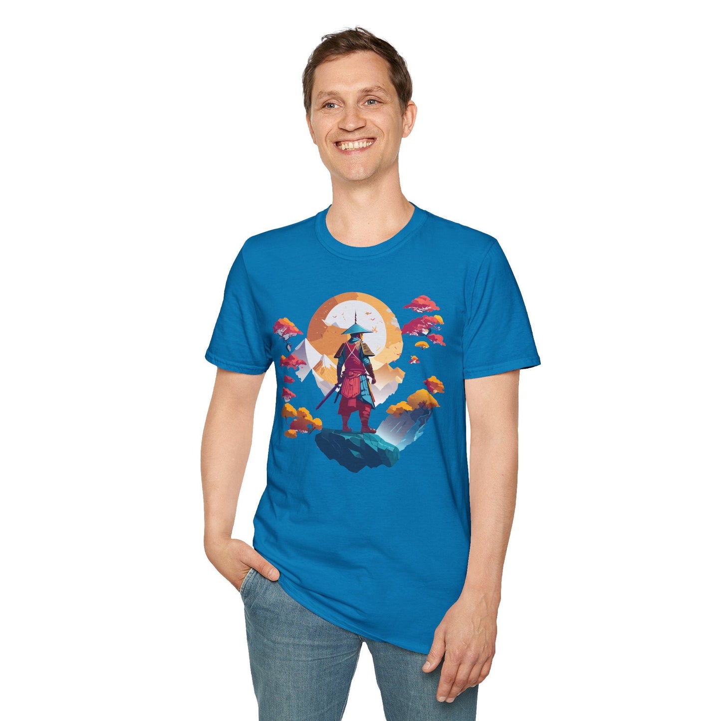 Gildan Softstyle 64000 Samurai T Shirt Unisex Cotton Tee With Samurai Design Relaxed Fit