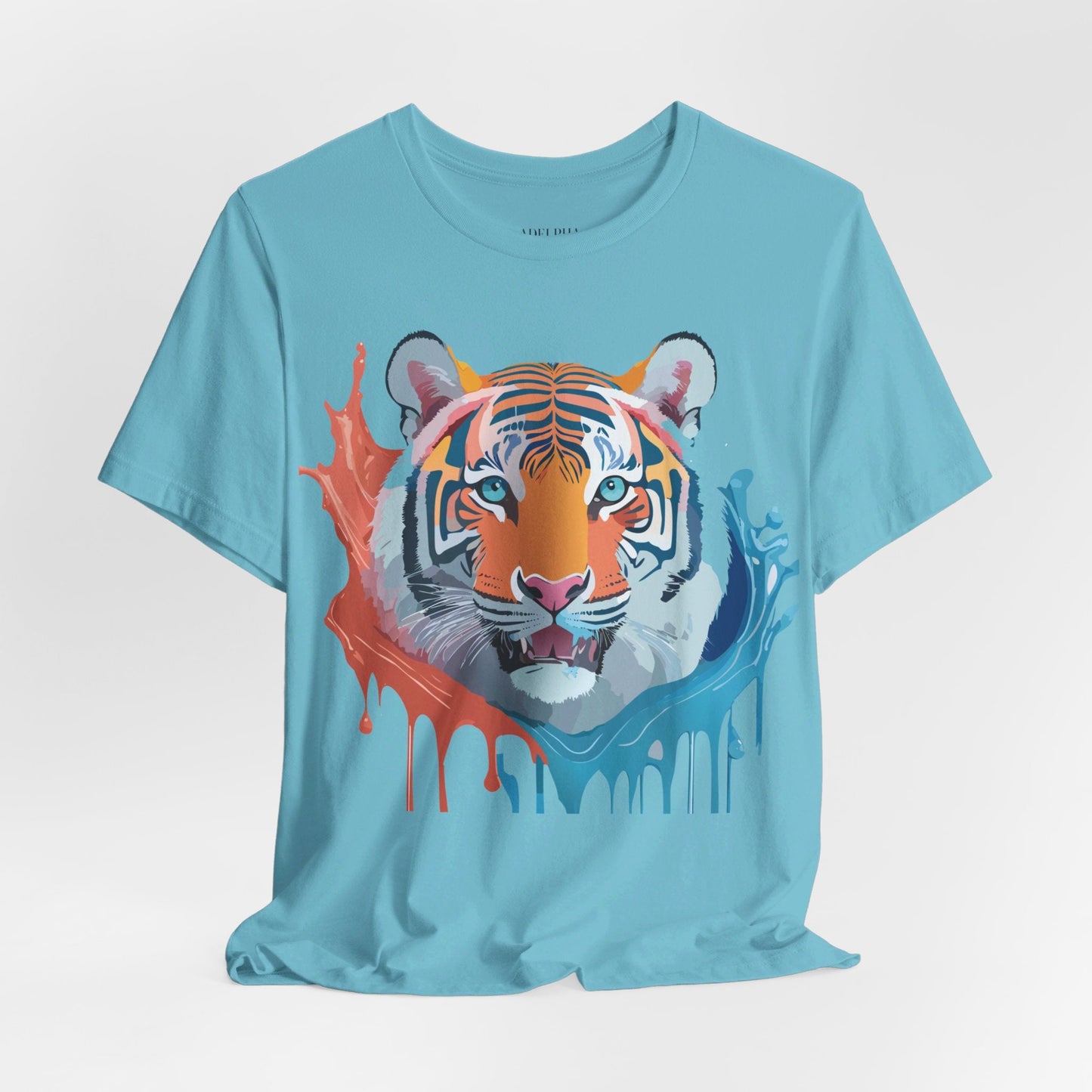 Tiger Graphic Unisex 100 Cotton Vintage Art with Animal Tee 22