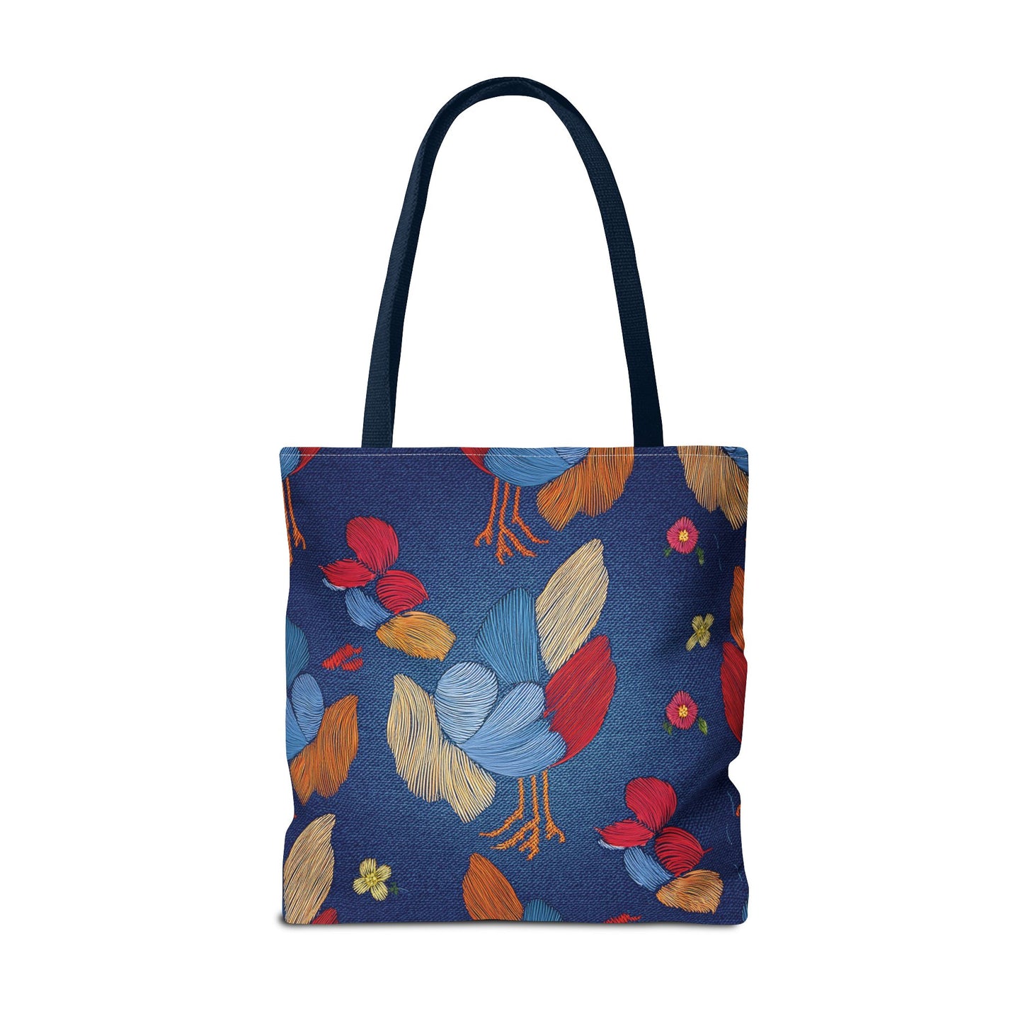 Denim Fabric Imitation Print Unisex Canvas Bag Poly Spun 3 Sizes Tote Bag 194-2