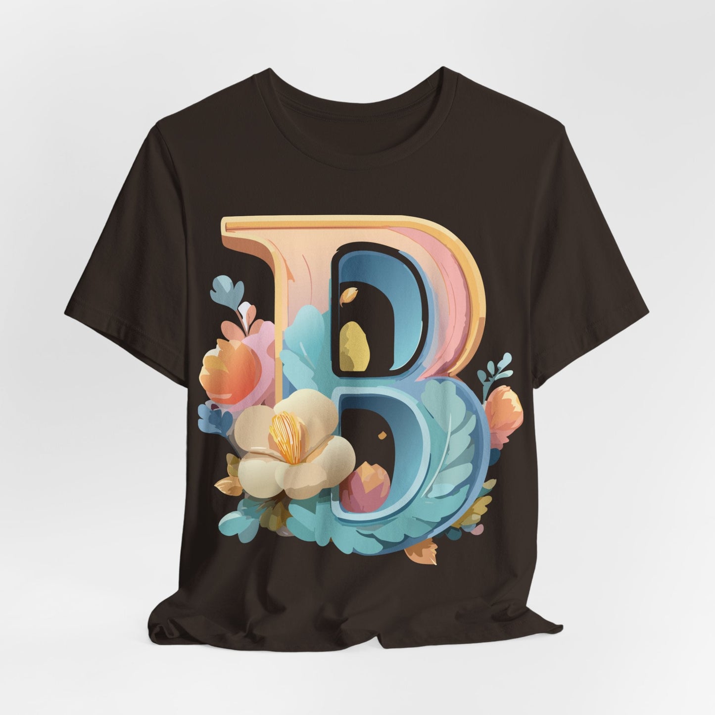Letter B Graphic Tee Unisex Jersey Short Sleeve With Vintage Inspired Artwork By Adelpha