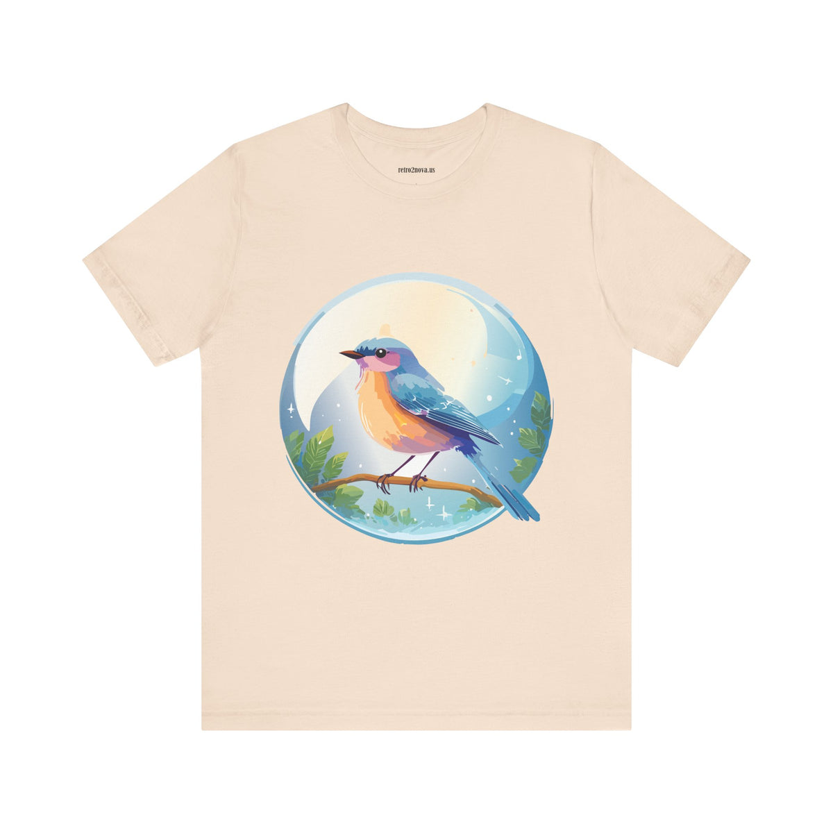 Bird Graphic Unisex Cotton Bella+Canvas Tee with Animal Design ab4