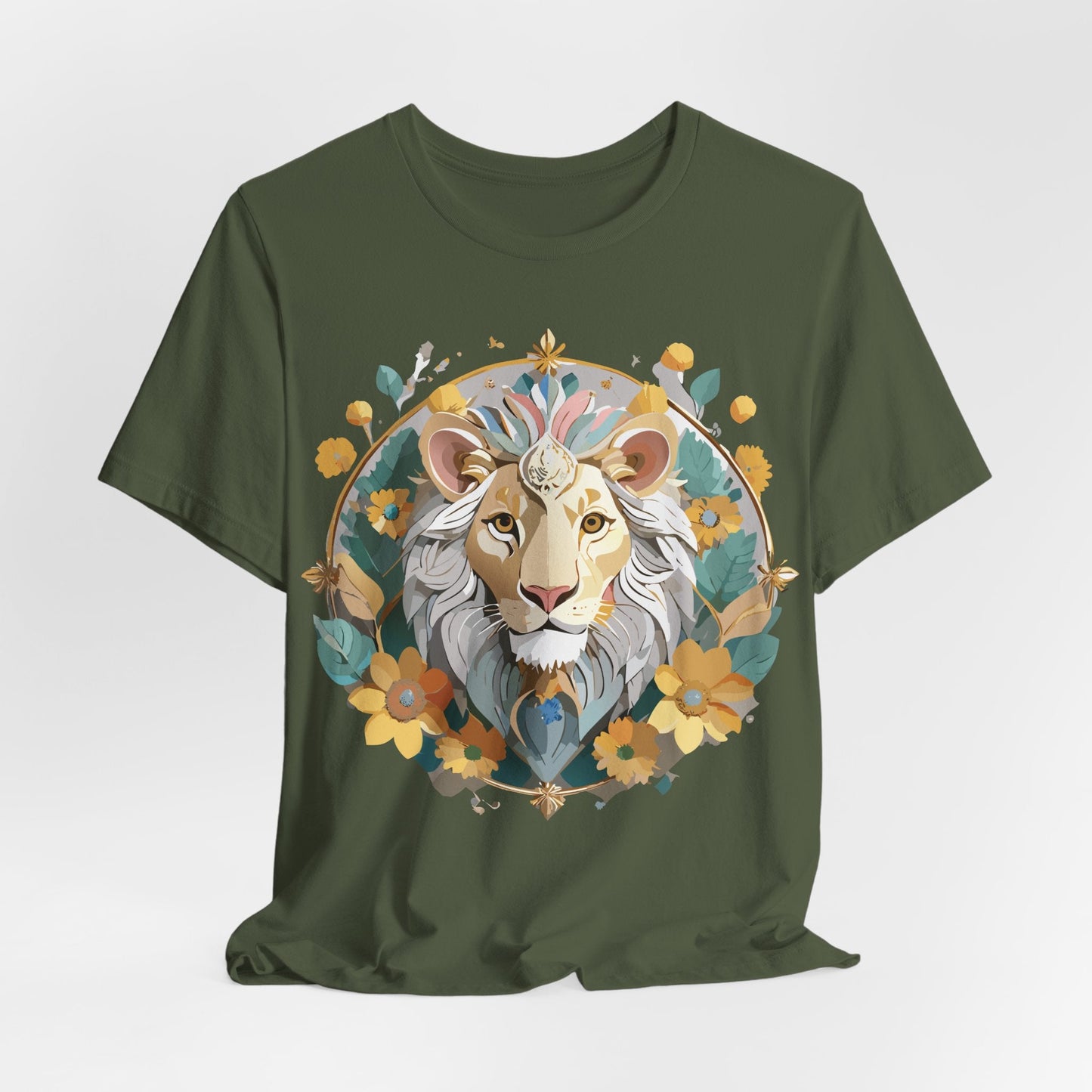 Medallion Graphic Unisex 100 Cotton Vintage Animal Medal Artwork Tee 58