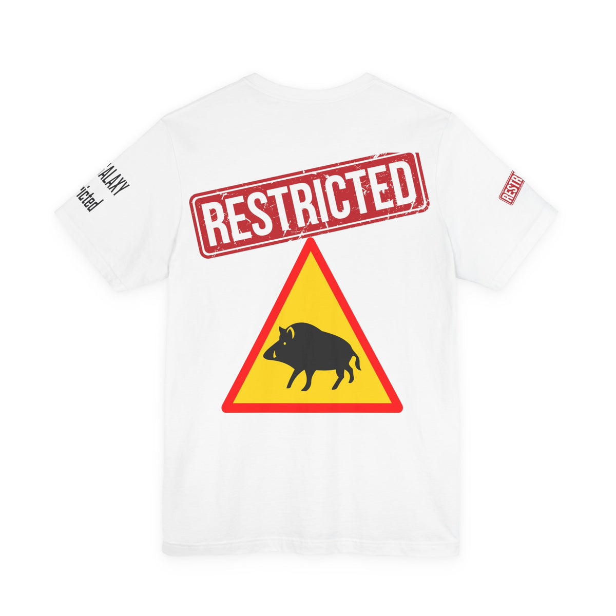 Art Red Stamp Graphic Unisex Cotton Bella+Canvas Tee with Art Design b95
