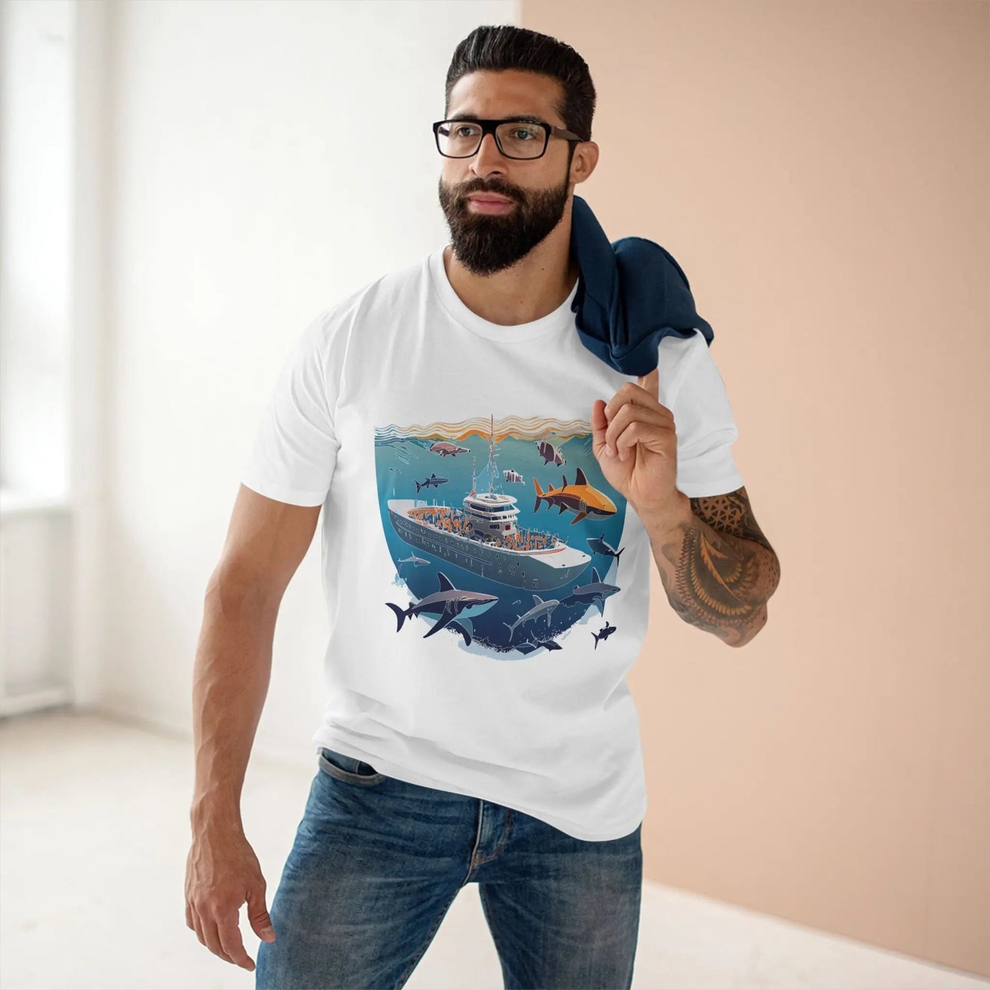 Ocean Coast Graphic Unisex 100 Cotton Staple Tee 9