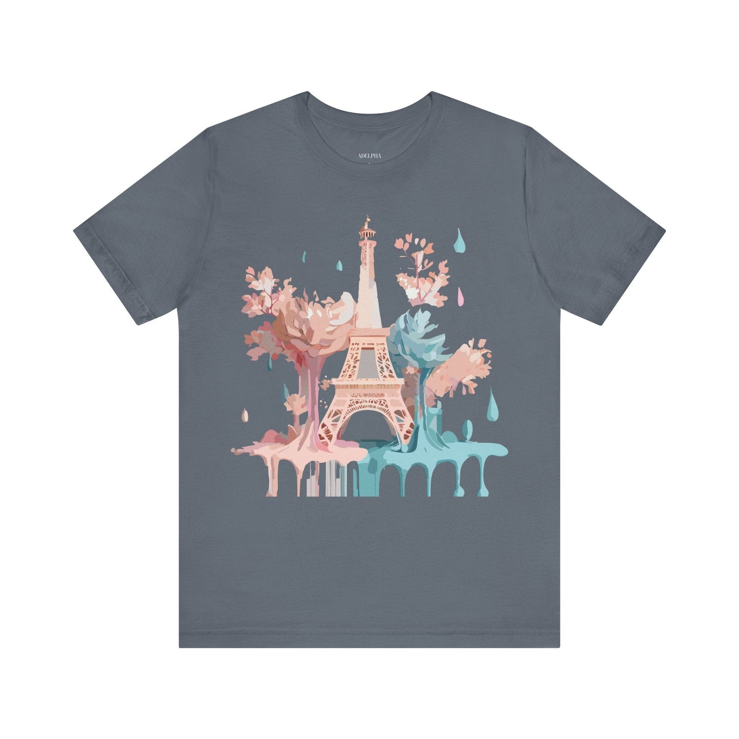 Unisex Paris Graphic Tee By Adelpha Vintage Inspired Tourist Shirt Short Sleeve Collection
