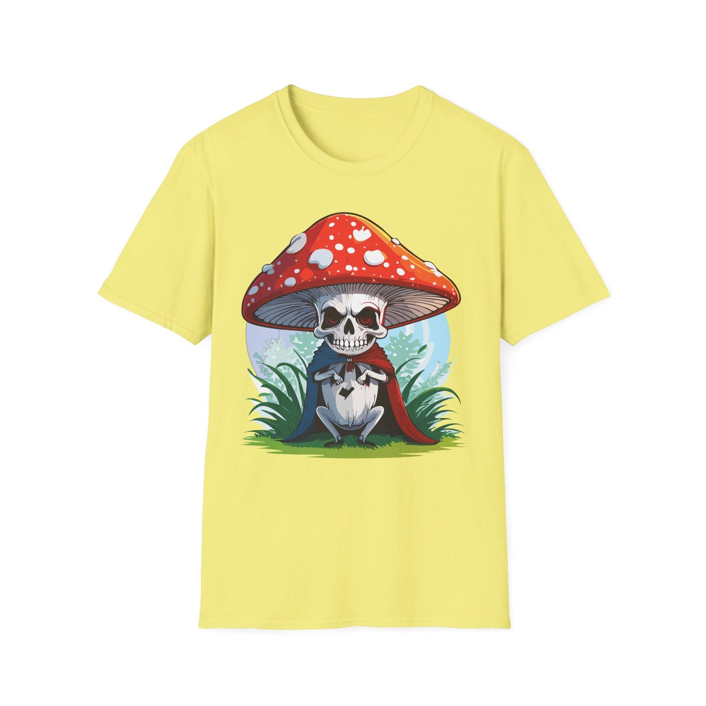 Mashroom Tee Shirt Unisex Gildan Softstyle Short Sleeve Cotton Tee With Funny Mashroom Graphic