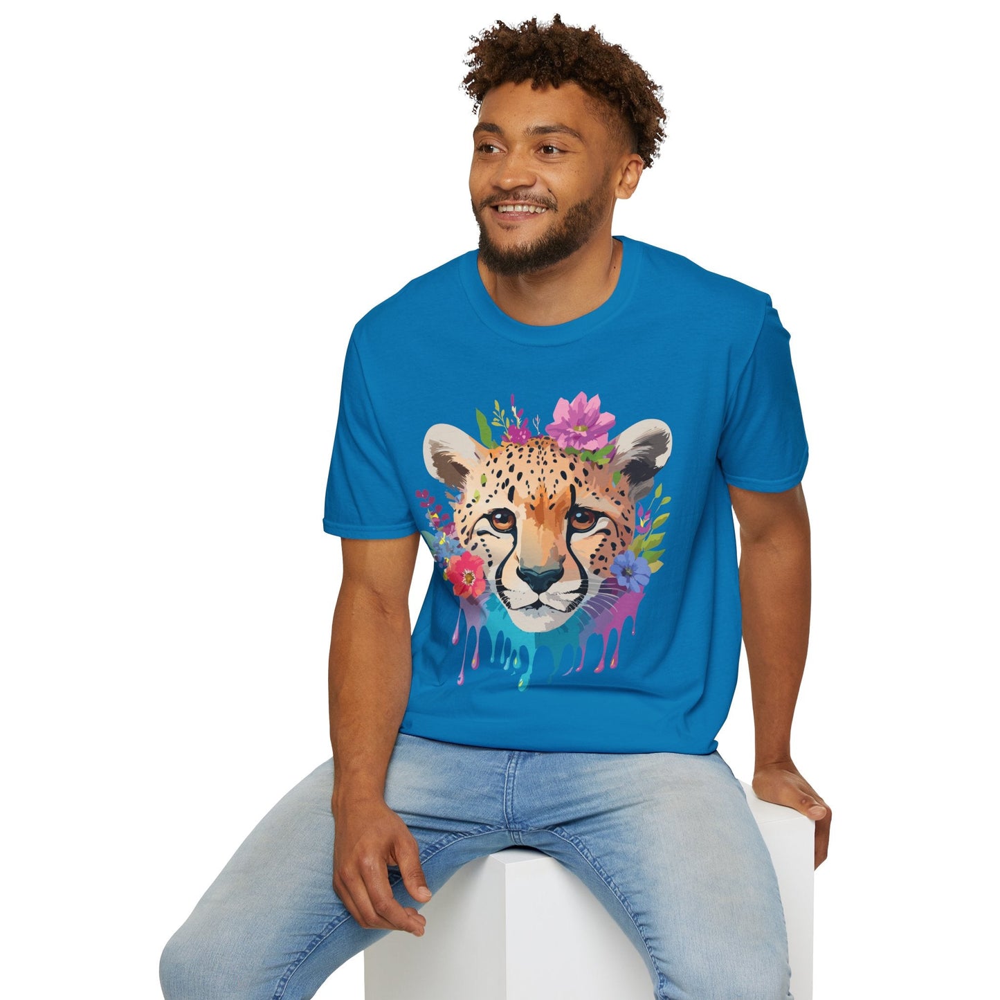 Cheetah Print Unisex Softstyle T Shirt Gildan 64000 Tee For Everyday Comfort