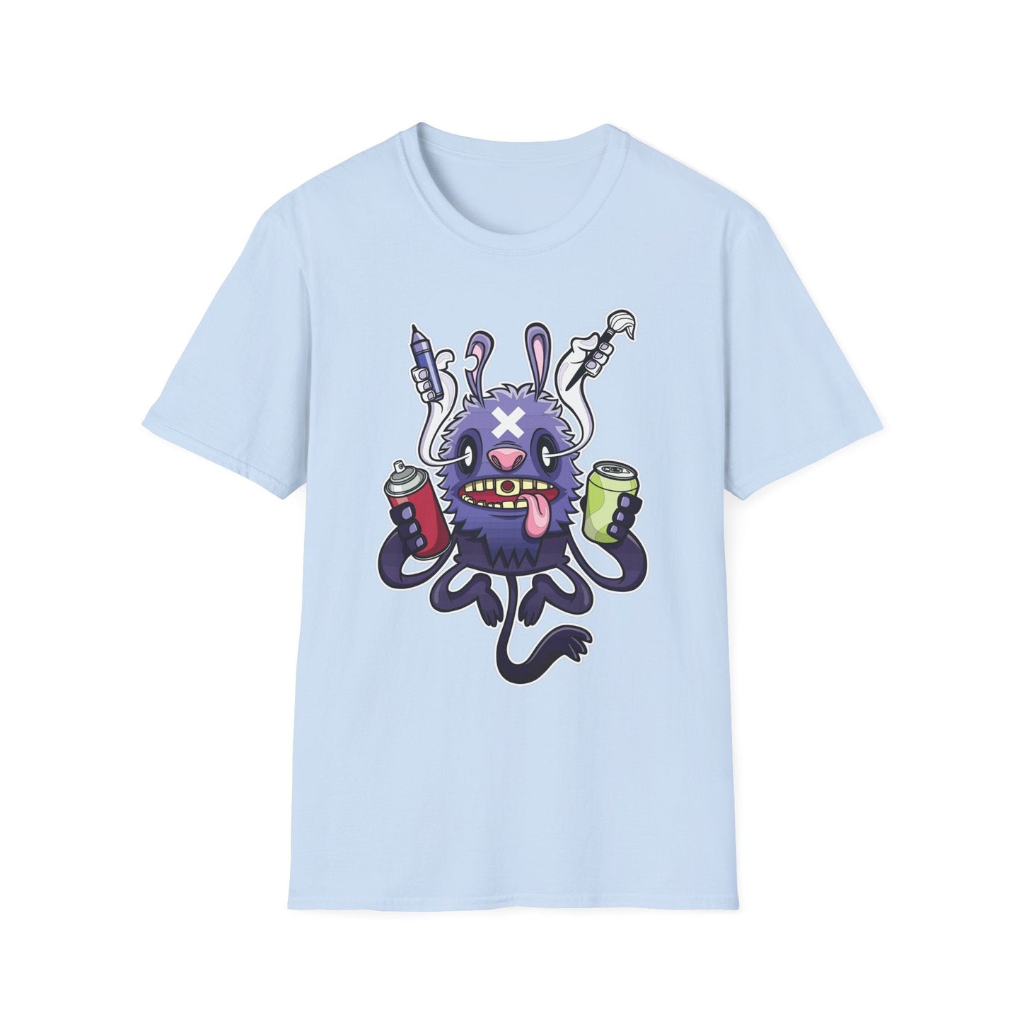 Cartoon T Shirt Animation T Shirt Funny Tee Shirt Unisex Softstyle Gildan 64000 Art Design