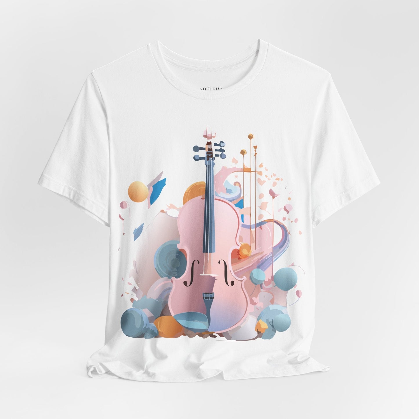 Music Graphic Unisex 100 Cotton Vintage Art with Musical Elements Tee 16