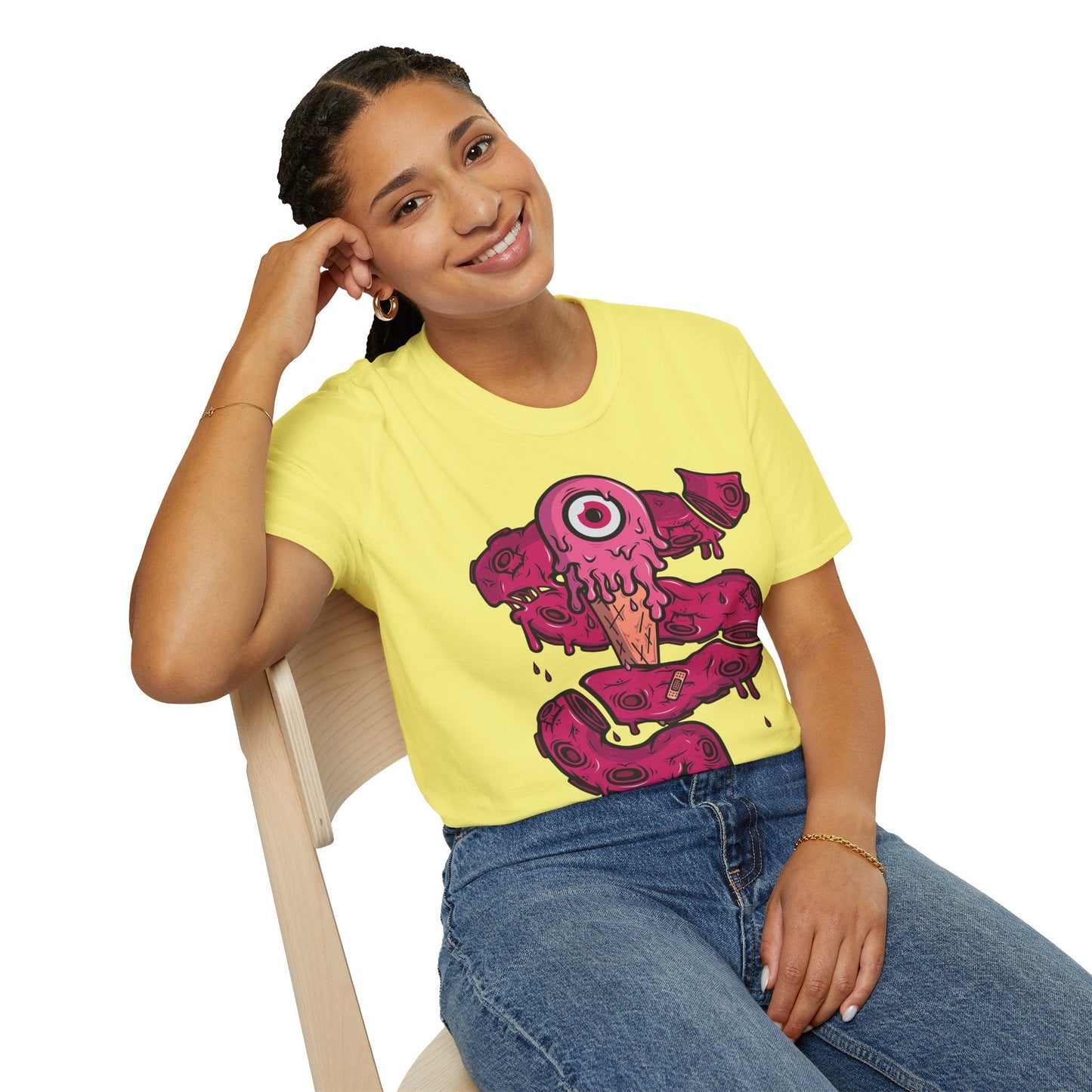 Cartoon T Shirt Animation Tee Funny Graphic Tee Unisex Gildan Softstyle Cotton 64000