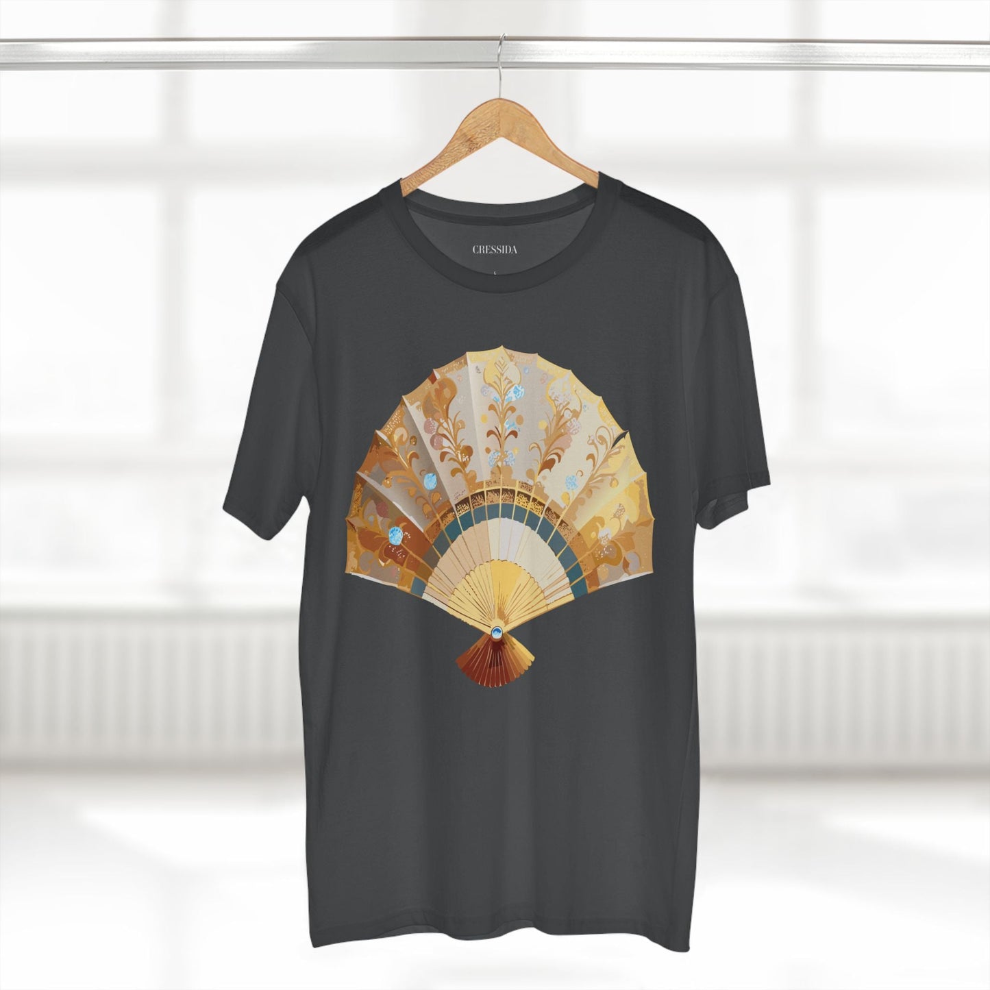Antique Fan Graphic Design T-Shirt Unisex 100 Cotton Floral Carnival Artwork Tee 21