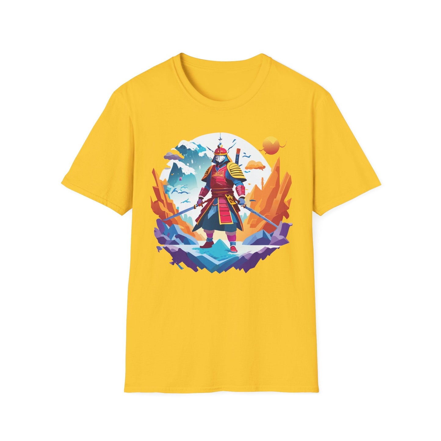 Samurai Shirt Unisex Short Sleeve T Shirt Gildan Softstyle 64000 100 Percent Ring Spun Cotton Tee