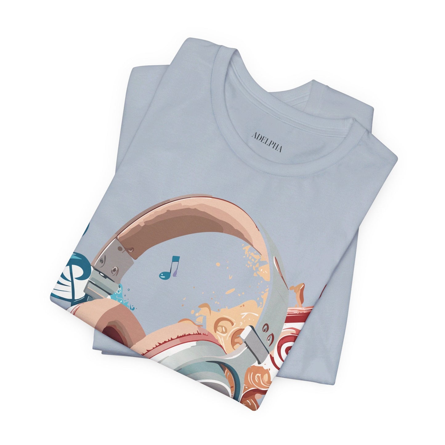 Music Graphic Unisex 100 Cotton Vintage Art with Musical Elements Tee 97