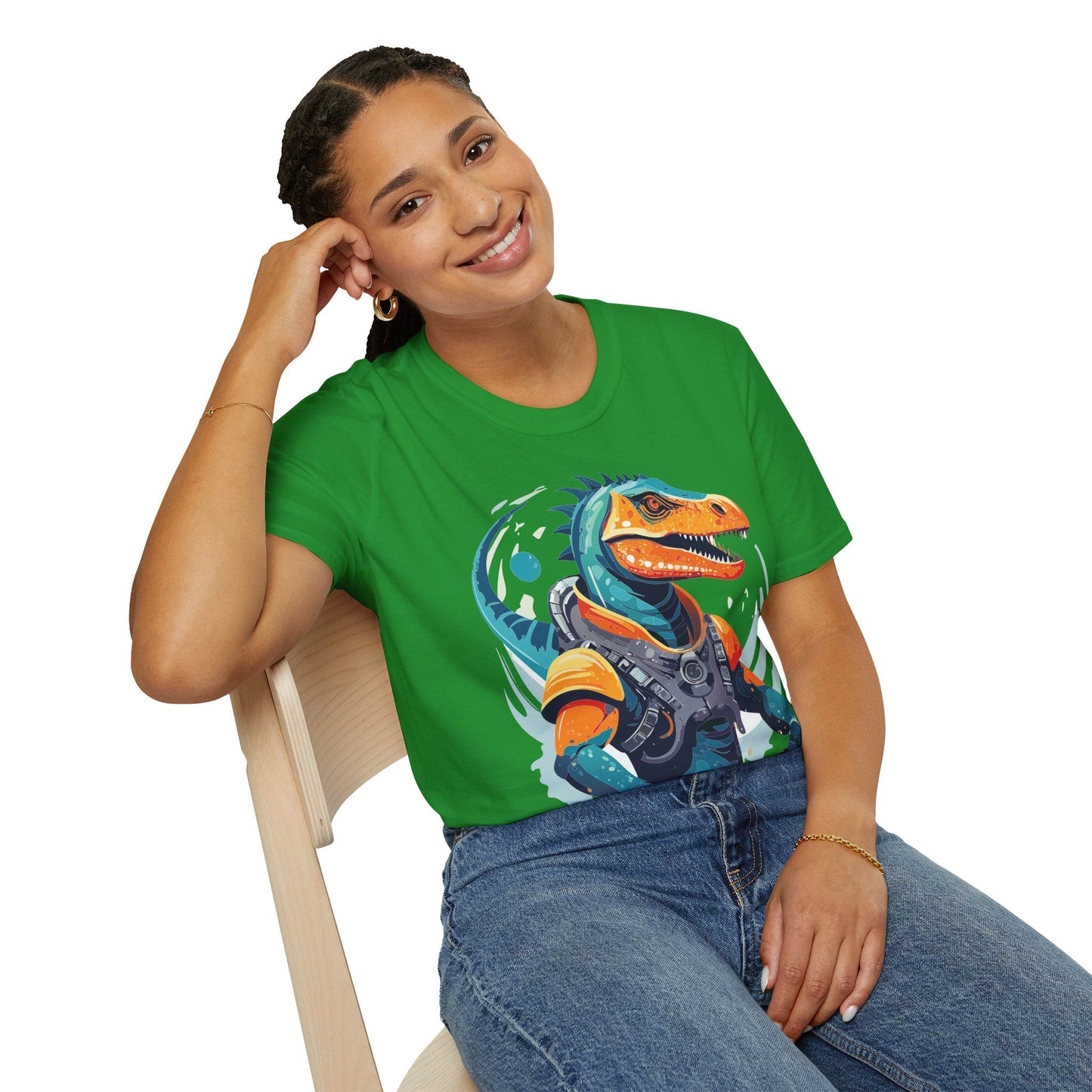 Gildan Alien Cosmos T Shirt Unisex Softstyle 64000 Cotton Tee With Alien Art Design Graphic Print